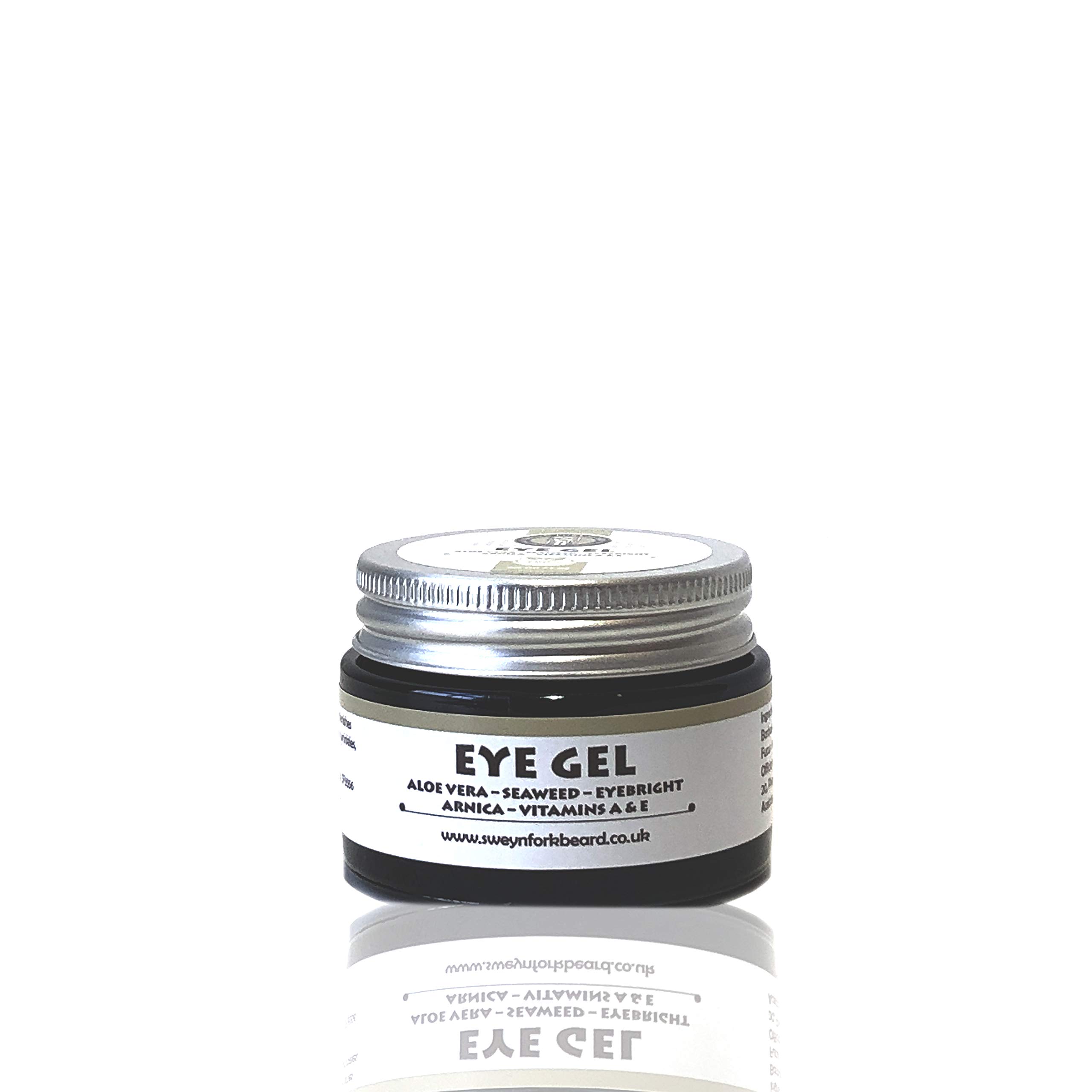 Organic Eye Gel with Aloe Vera, Seaweed, Eyebright & Arnica - Vitamin A & E Enriched Dark Circle Treatment for Men & Women | Made in London | Perfect for Night Care & Morning Refreshment