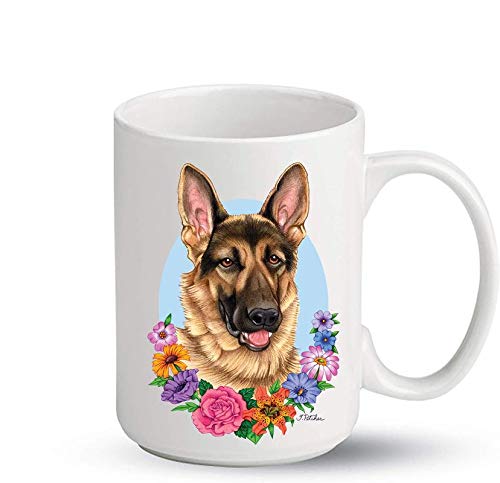 Best German Shepherd Ceramic Coffee Mug 15oz - Perfect Gift for Dog Lovers & Coffee Enthusiasts - Ideal for Home, Office & Outdoor Use