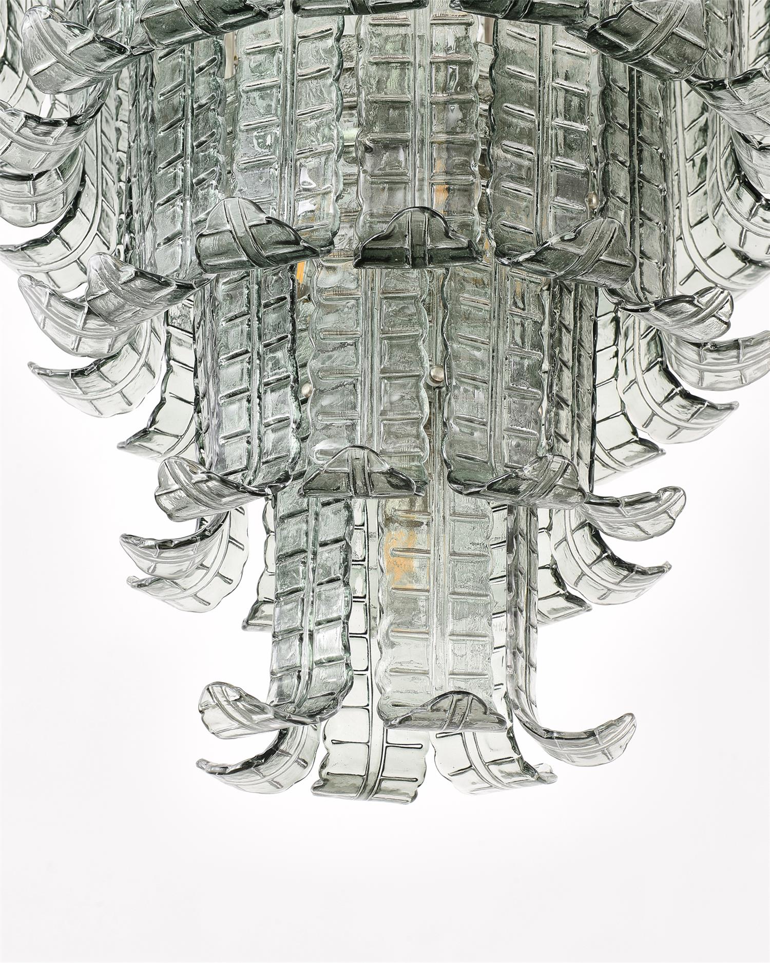 Elegant Cascade Murano Glass Chandelier - Handcrafted Italian Lighting Fixture for Dining Room, Living Room & Bedroom Decor