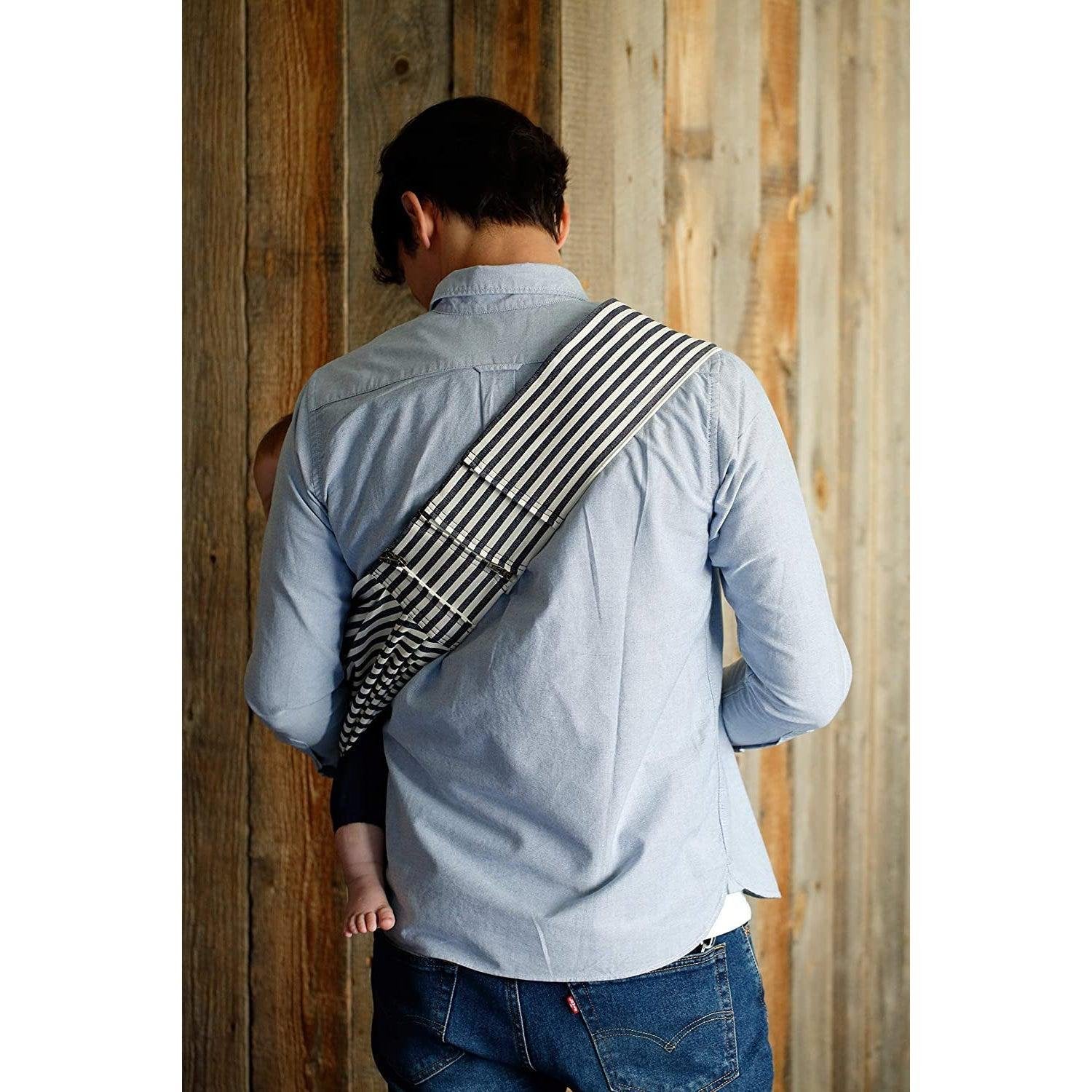 Betta Baby Carrier - Premium Infant Sling for Newborns to Toddlers, London Stripes Navy Design - Perfect for Hands-Free Parenting, Shopping & Outdoor Adventures