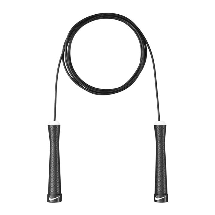 Nike Fundamental Black Speed Skipping Rope - Adjustable Jump Rope for Fitness, Boxing & Cardio Workouts - Ideal for Home Gym, CrossFit & Weight Loss Training