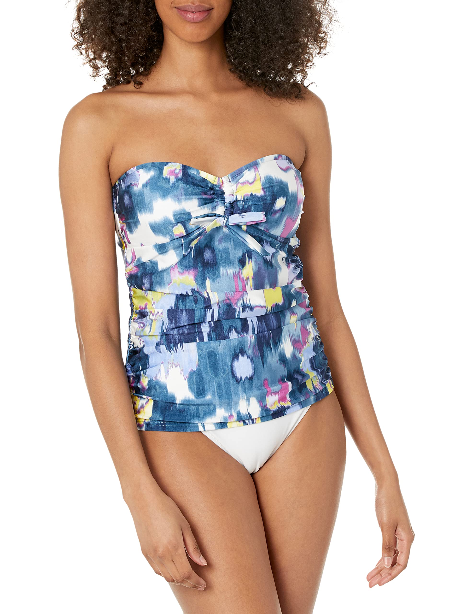 DKNY Women's Strapless Bikini Top - Comfortable Adjustable Swimwear for Beach, Pool & Vacation | Plus Size Options Available