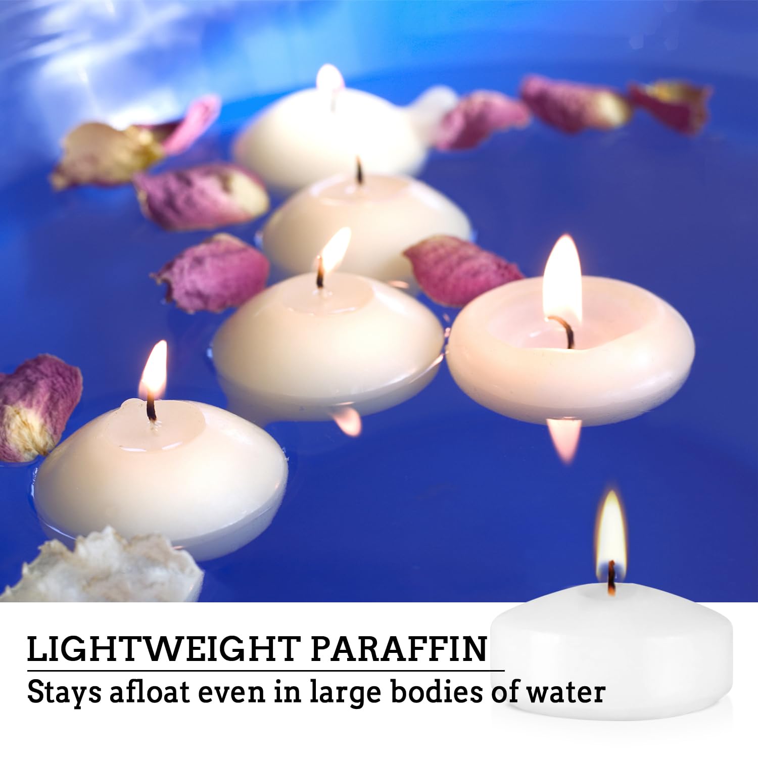 12 Pcs White Unscented Floating Candles - 2 Inch for Centerpieces, Holiday Decor & Gifts