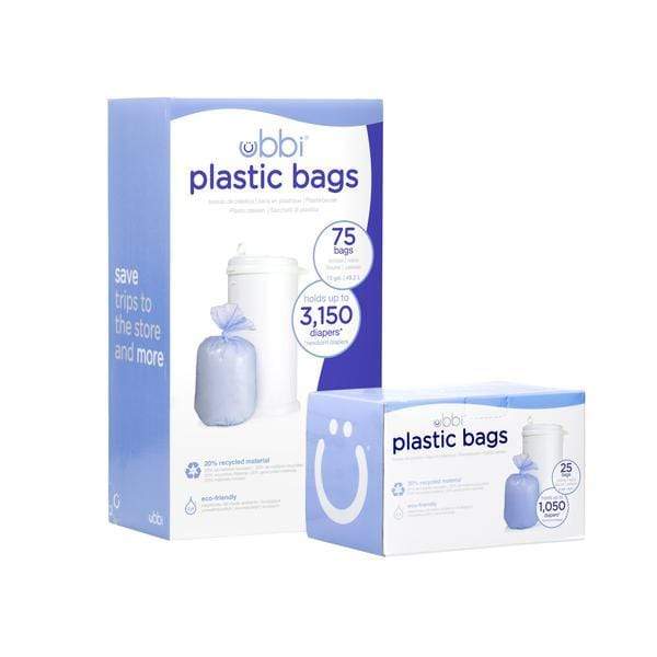 Ubbi Disposable Diaper Pail Plastic Bags - 120 Count, Scented Refill Bags for Diaper Genie & Ubbi Pails | Perfect for Nursery, Baby Room & Travel Diaper Disposal