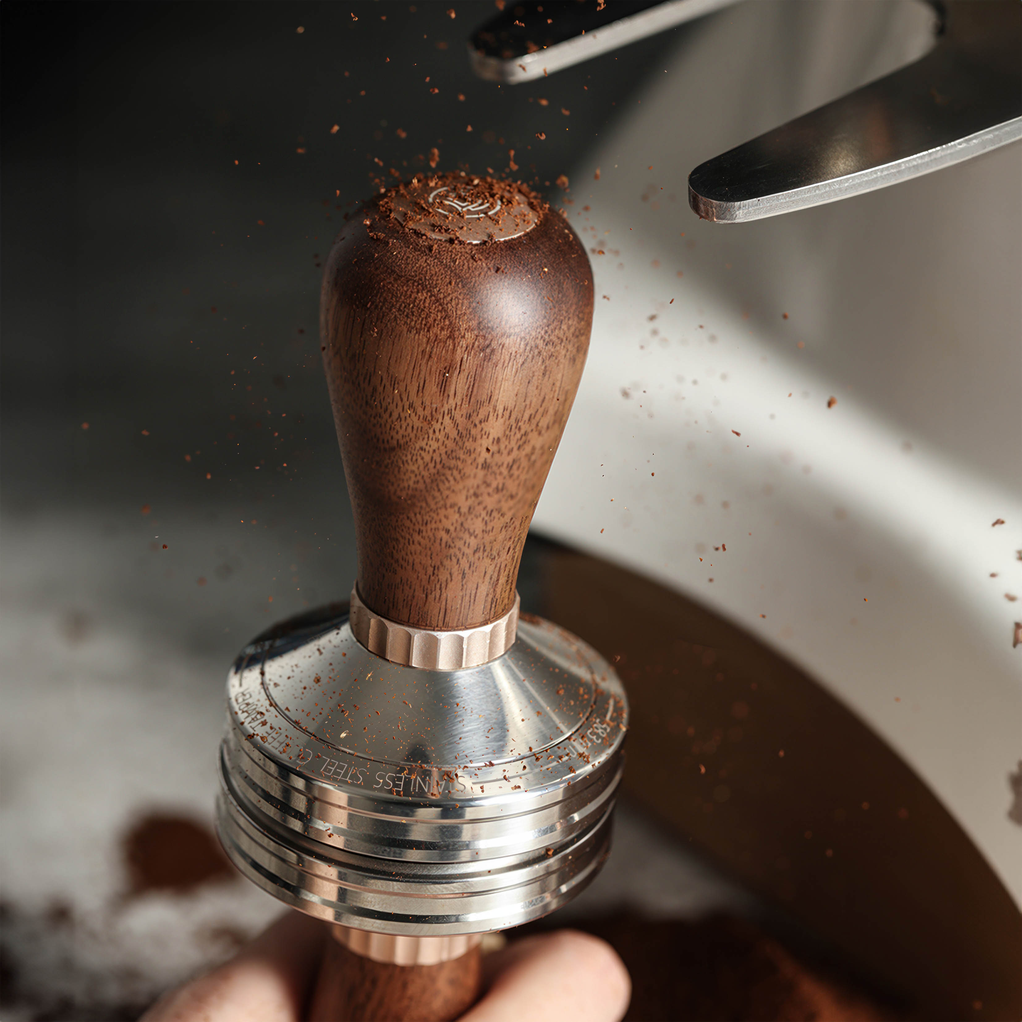 Manual Thunder Tamper - Heavy Duty Coffee Espresso Tamper for Barista & Home Use - Perfect for Espresso Machines, Coffee Shops & Home Brewing