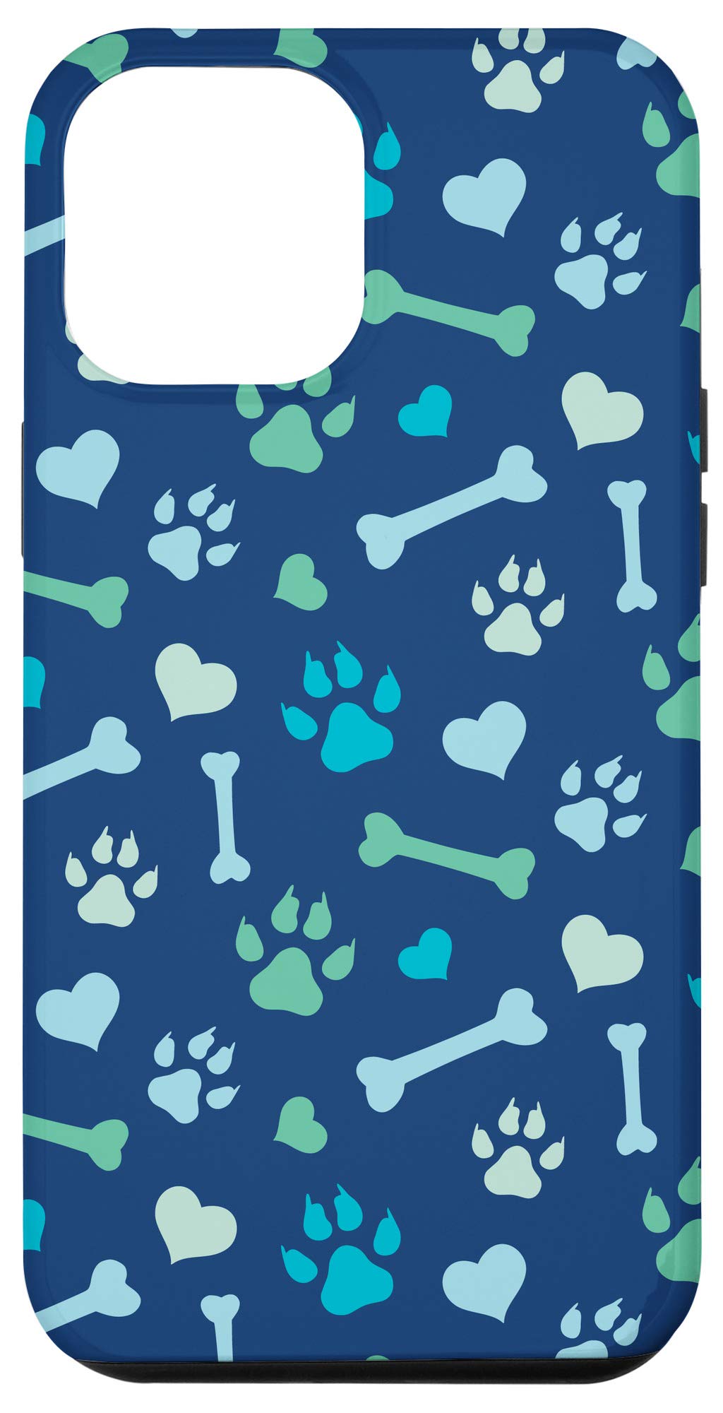 iPhone 12 Pro Max Case - Cute Blue Dog Paw Design | Durable Protective Cover for Pets Lovers | Perfect for Daily Use, Outdoor Activities & Pet Owners