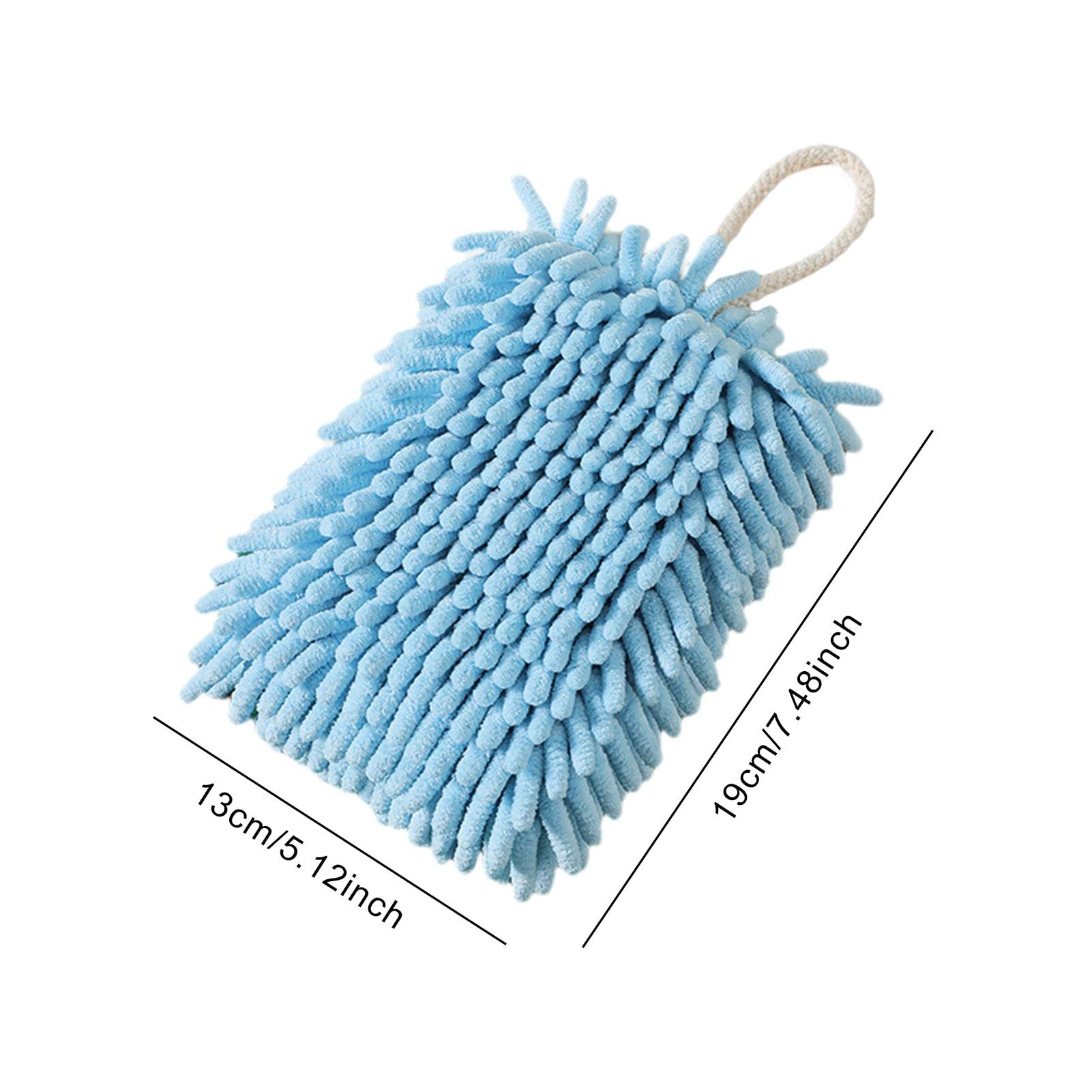 Premium Quick-Dry Kitchen Hand Towels - Ultra Absorbent & Soft Chenille Bath Towels with Lanyard for Kitchen, Bathroom & Home Use