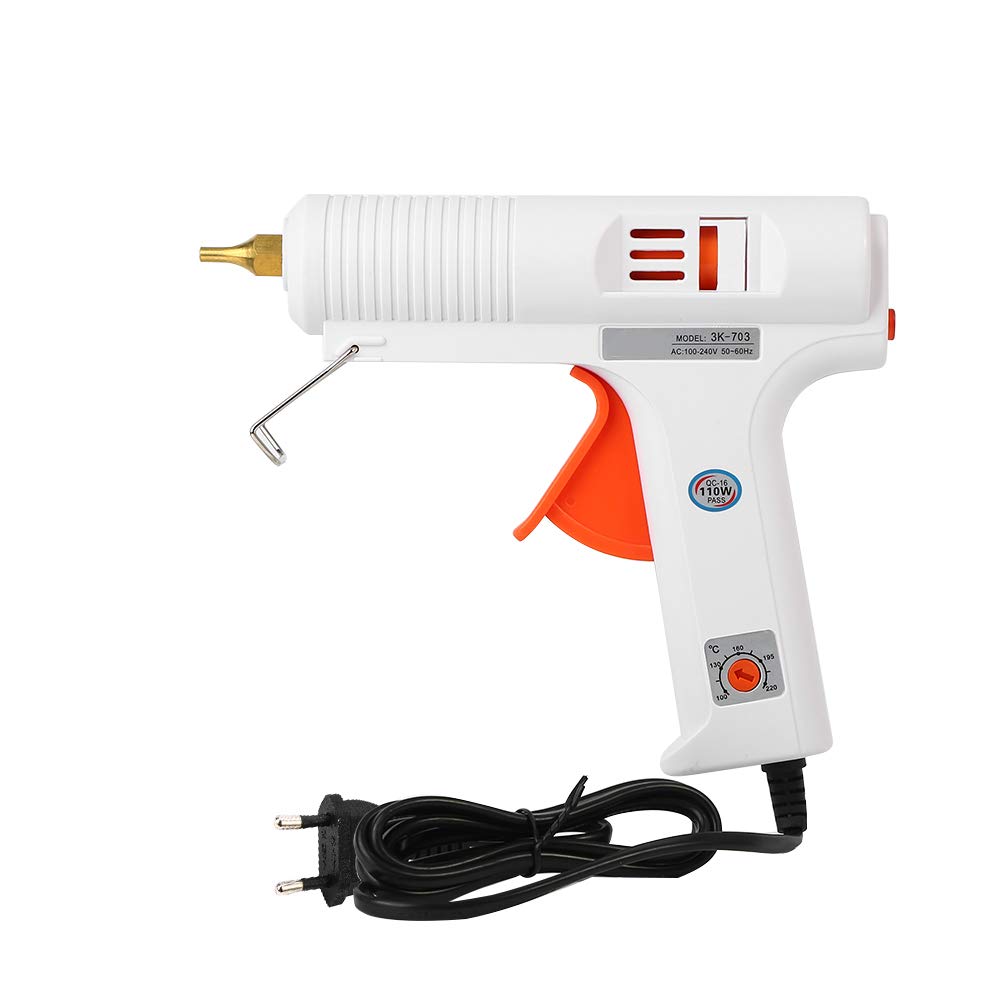 CHICIRIS Dual Temperature Glue Gun with Double Insulation - High & Low Heat Settings for DIY, Crafts, Home & Office Use (Euro Plug) - Perfect for Woodworking, Scrapbooking & Home Repairs