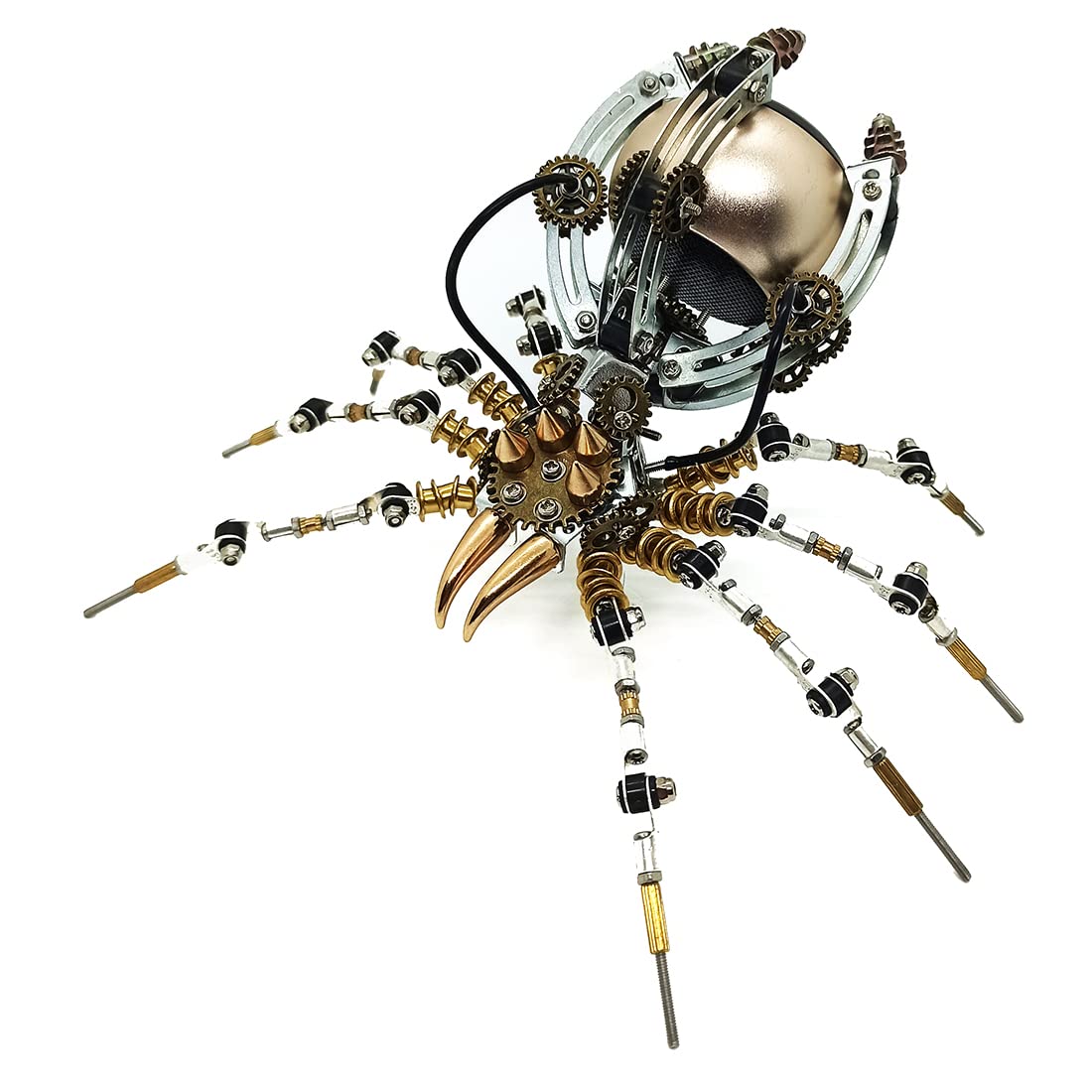 3D Metal Puzzle Spider with Built-in Speaker - DIY Assembly Model Kit for Adults & Teens - Includes Tools & Step-by-Step Guide - Perfect STEM Gift, Home Decor, and Desk Ornament for Office, Gaming Room, or Study Space