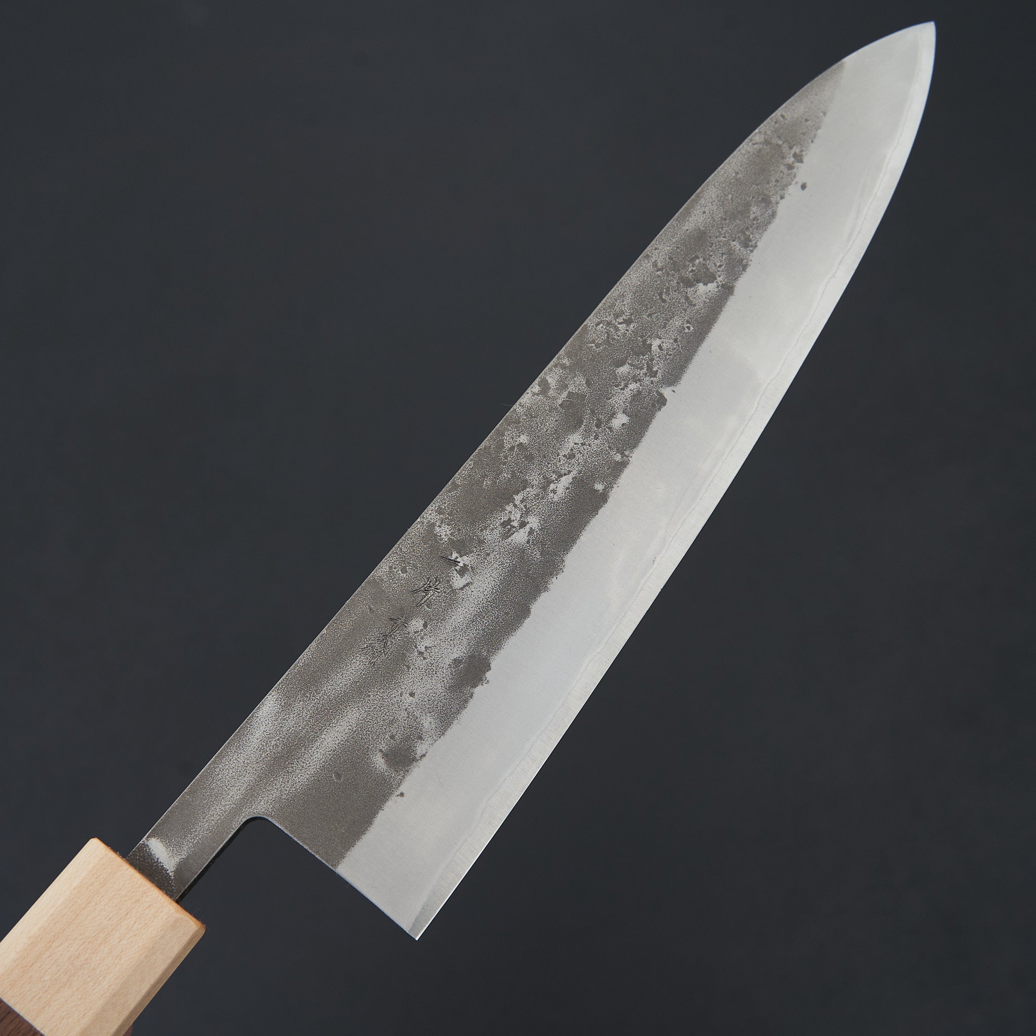 Hitohira TD Blue #2 Stainless Clad Nashiji Gyuto 210mm Japanese Chef Knife with Walnut Handle - Perfect for Sushi, Meat Cutting & Professional Kitchen Use