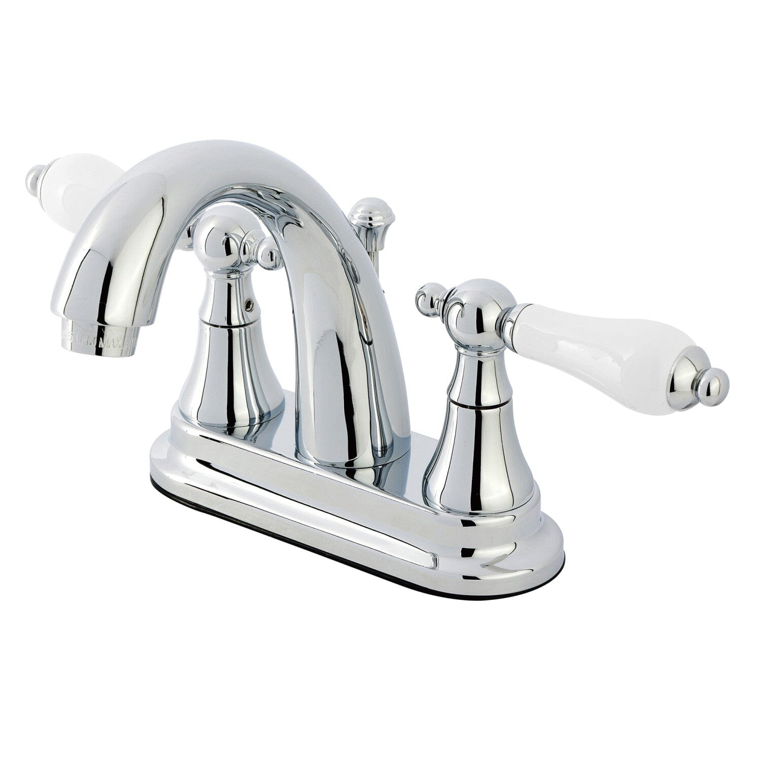 Vintage Double Handle 3-Hole Deck Mount 4-Inch Centerset Bathroom Faucet with Brass Pop-Up Drain - Classic English Style for Traditional & Modern Bathrooms