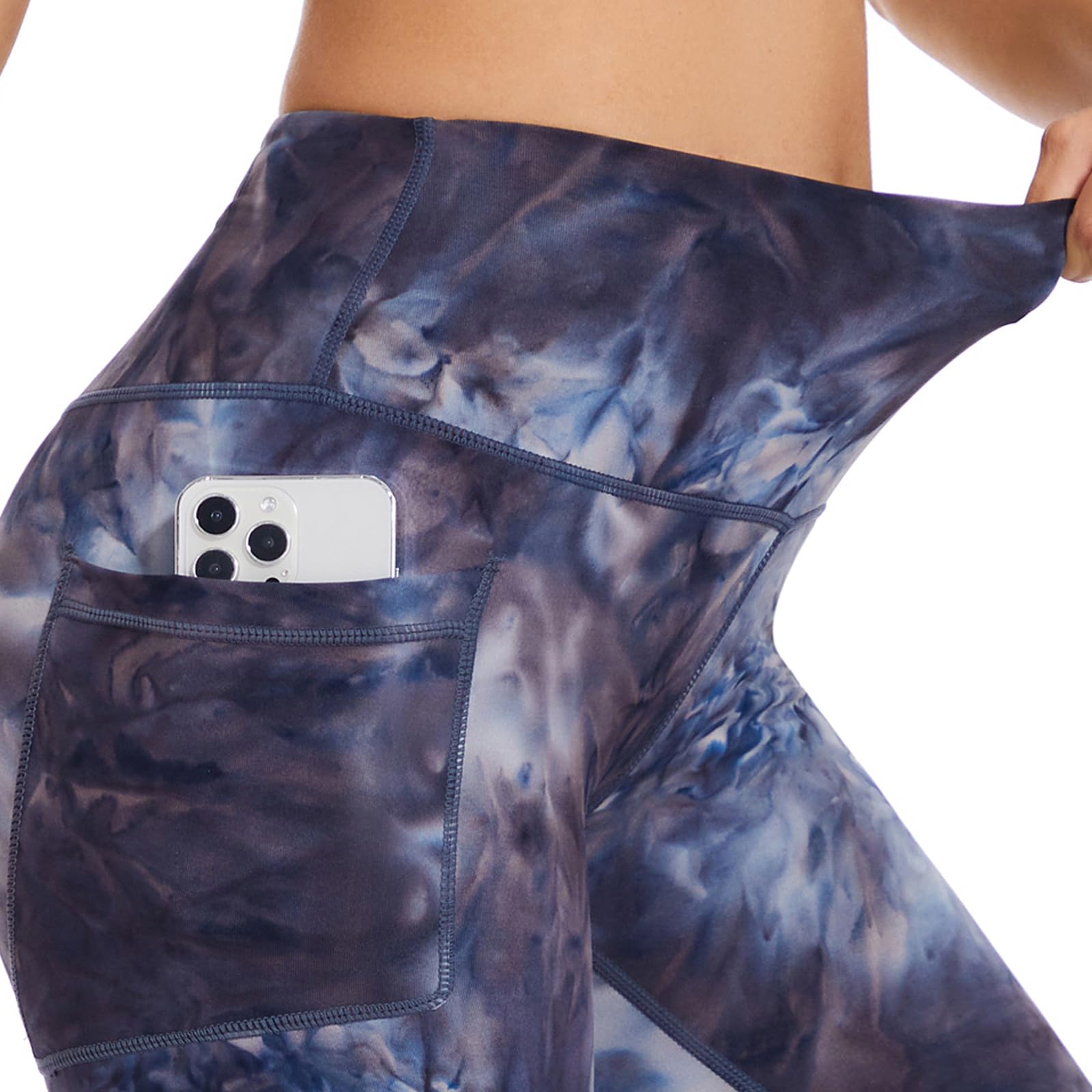 iniber Women's High Waist Biker Shorts with Pockets - Workout Yoga Spandex Athletic Bicycle Leggings for Running, Gym & Casual Wear