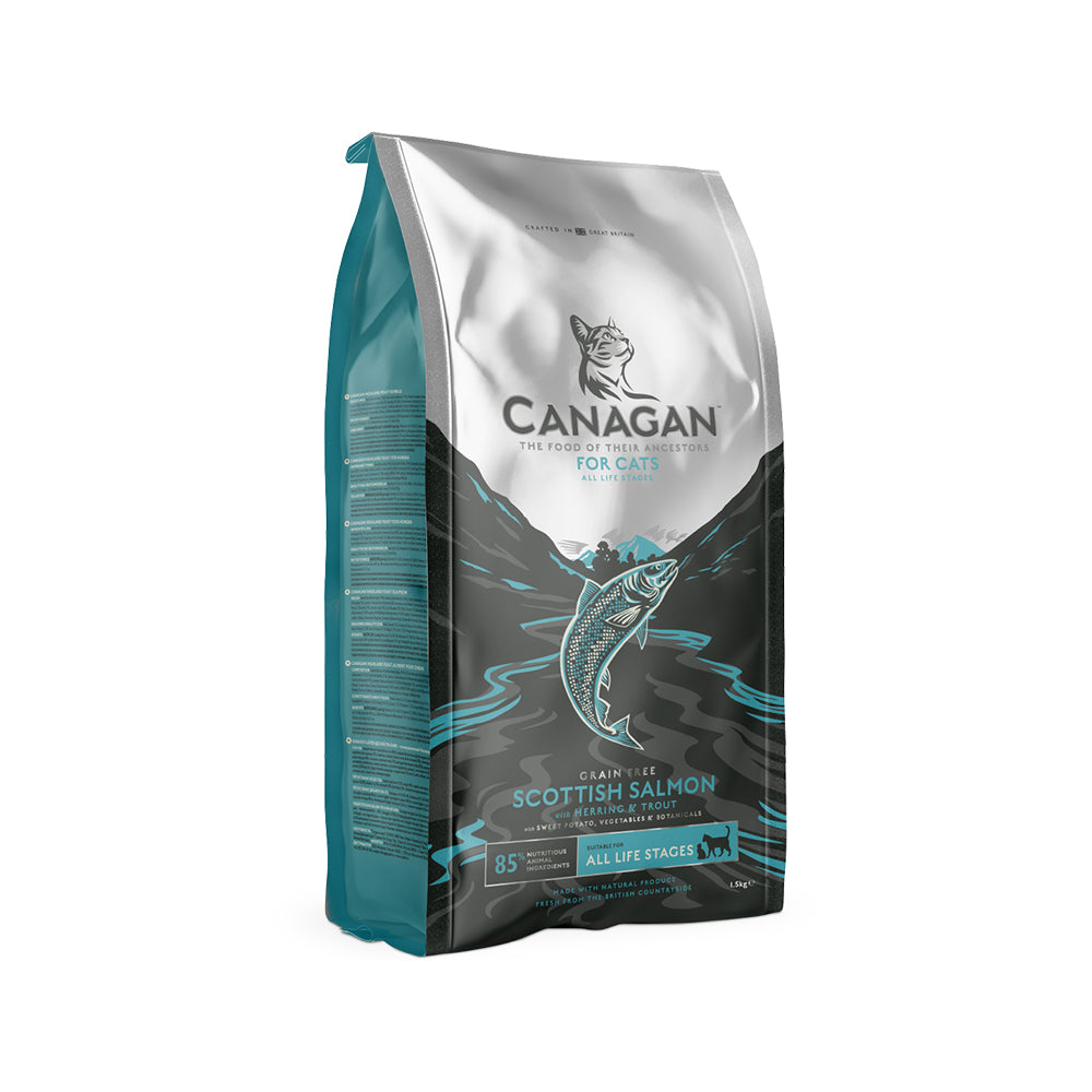 Grain-Free Scottish Salmon Dry Cat Food - High Protein, Natural Ingredients for Adult & Senior Cats - Perfect for Indoor Cats with Sensitive Stomachs