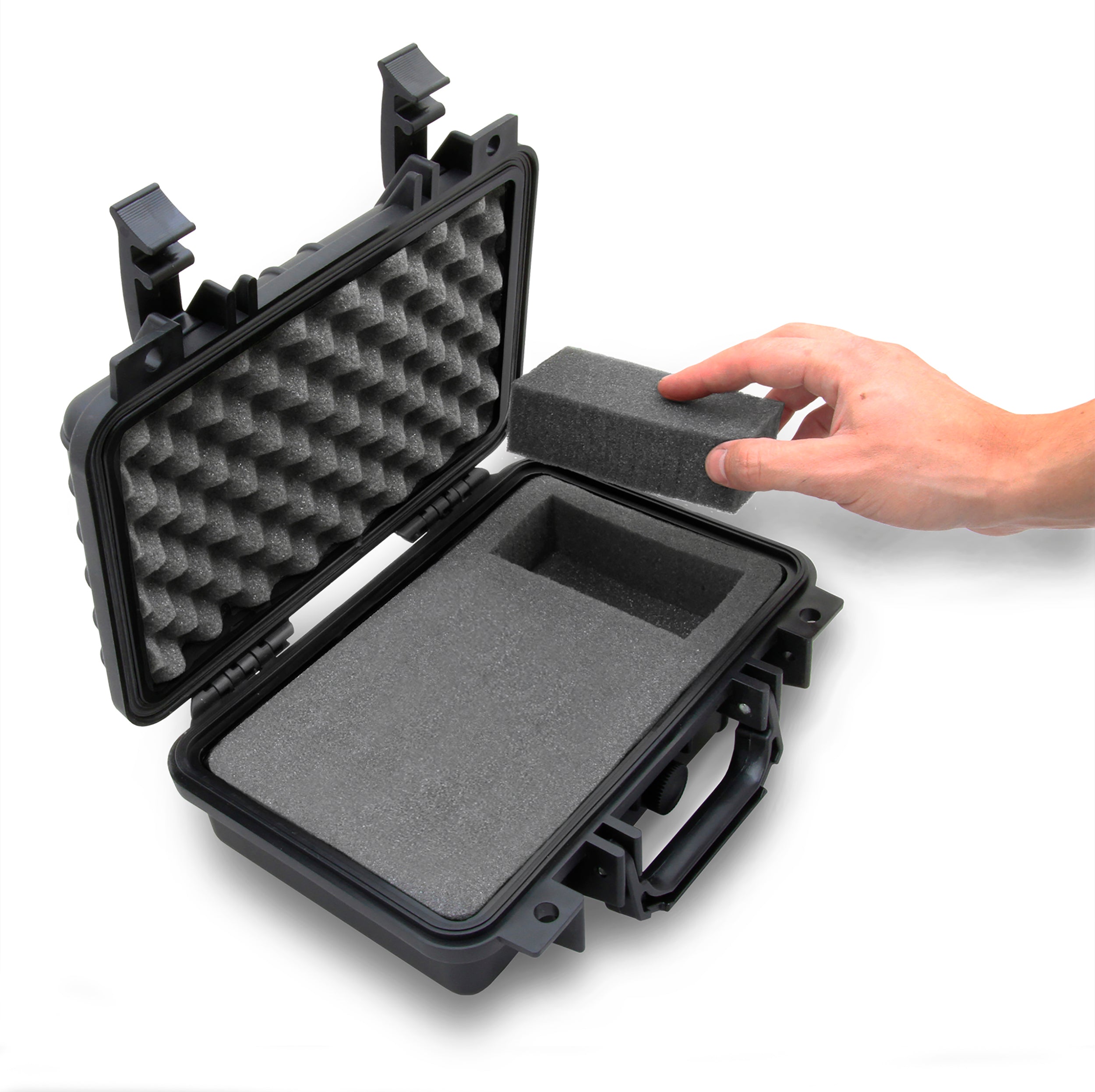 CASEMATIX 12 Microphone Case - Compatible with Rode Procaster, Behringer, MXL, Nady, Shure & More - Durable Protective Storage for Broadcast, Podcast & Vocal Mics up to 9