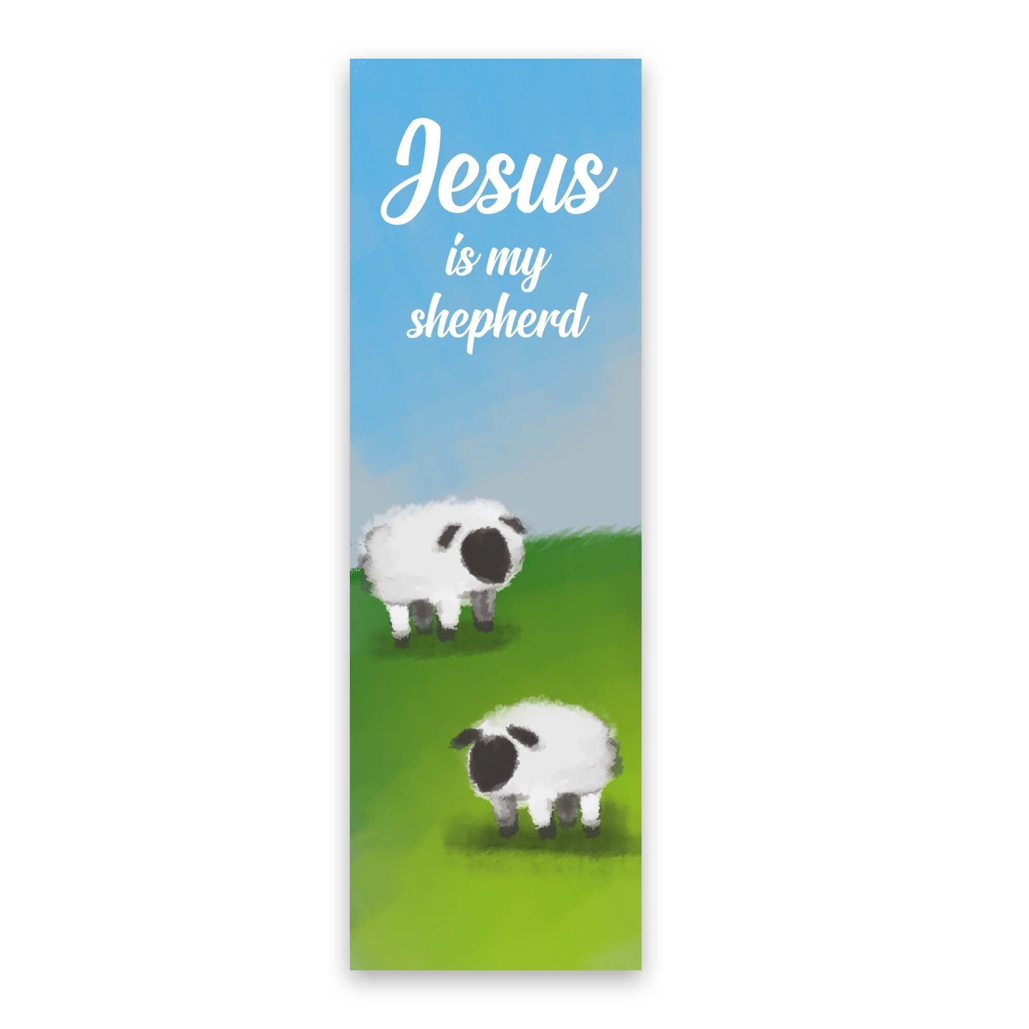 Bulk Pack of 25 Christian Bookmarks for Kids - Jesus is My Shepherd Psalm 23:2 Bible Verse Book Markers, Sunday School Prizes & Scripture Gifts for Children & Youth - Perfect for Church Events, Bible Study Rewards & Religious Education