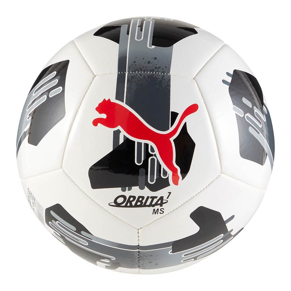 Puma Orbita 7 MS Football - Official Size & Weight Soccer Ball for Training & Matches (Black/White) - Perfect for Youth, High School & Recreational Play
