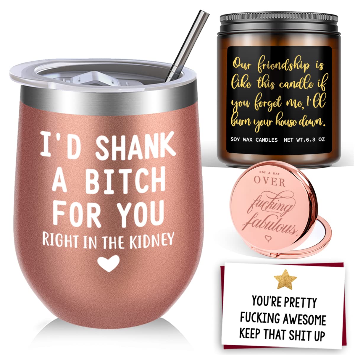 Lavender Scented Candles for Women - Best Birthday Gifts for Friends, BFF, Sister | Funny & Thoughtful Friendship Gifts | Relaxing Aromatherapy for Home, Office & Spa
