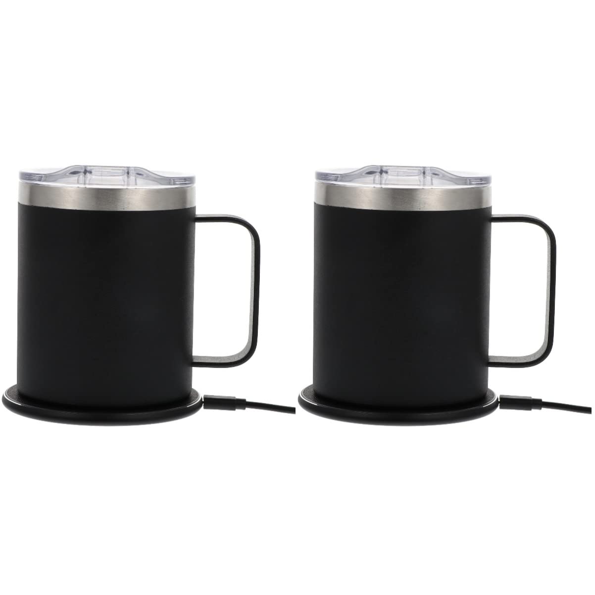 SOLUSTRE 2-Pack Electric Coffee Mug Warmer - USB-Powered Beverage Cup Warmer Plate for Tea, Hot Chocolate & Milk - Perfect for Office, Home & Desk Use