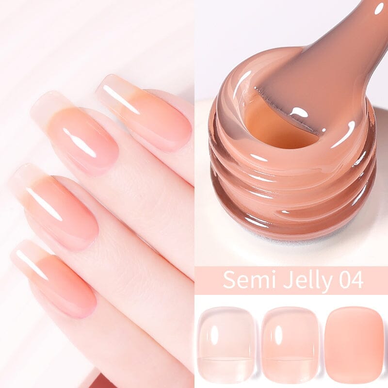 Hema-Free Jelly Gel Nail Polish - 15ml Long Lasting Soak Off UV LED Nail Art Polish for Manicure & Pedicure - Perfect for Nail Salons, Home Use & Gift Giving
