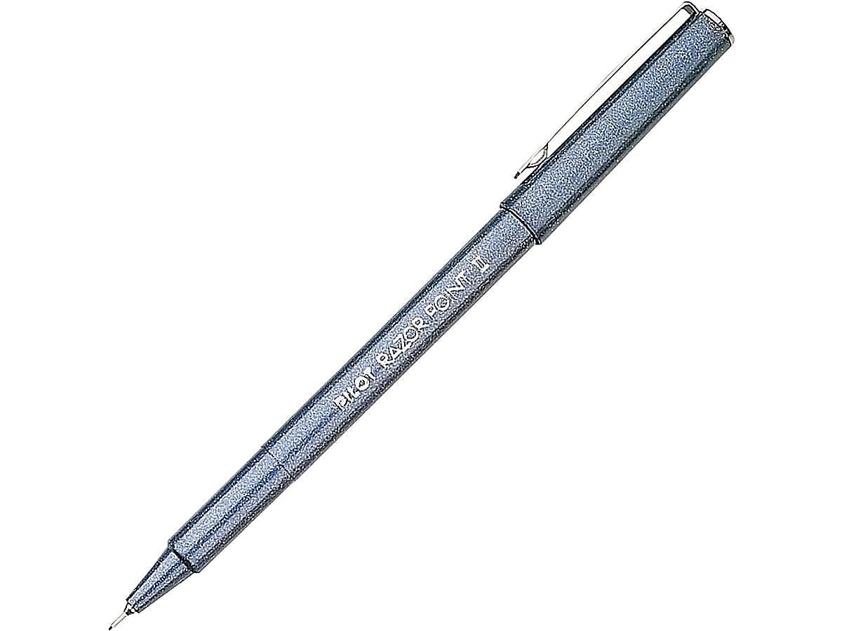 Pilot Razor Point II Blue Pens - 12 Pack for Office & School Use