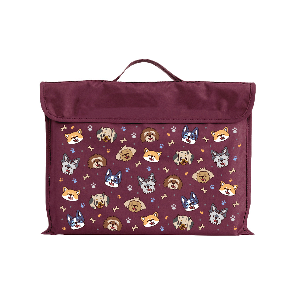 Eco-Friendly Puppy Pals Reusable Library Book Bag - Perfect for School, Shopping & Pet Lovers