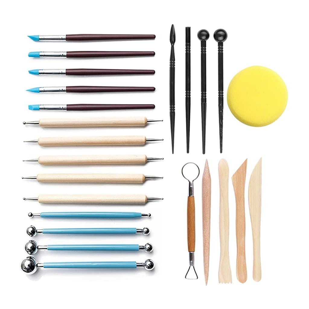 ASLR 24Pcs Clay Sculpting Tools Set for Pottery & Rock Painting