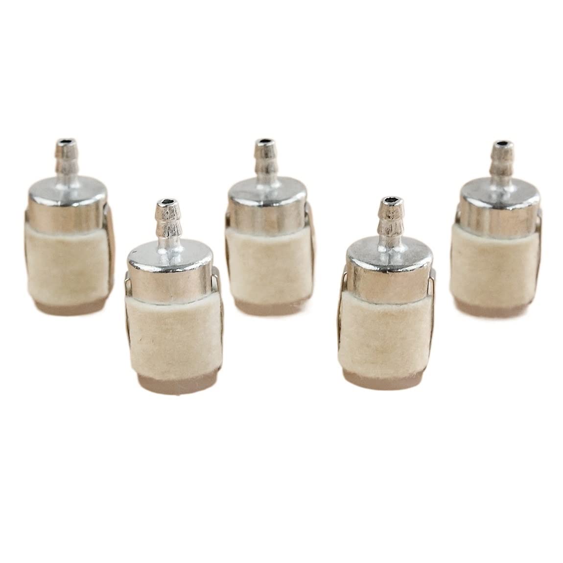 5-Pack Premium Fuel Filters for Gasoline Garden Machinery & Chainsaws - High-Quality Replacement Parts for Lawn Mowers, Weed Eaters, and Outdoor Power Equipment - Perfect for DIY Repairs and Maintenance