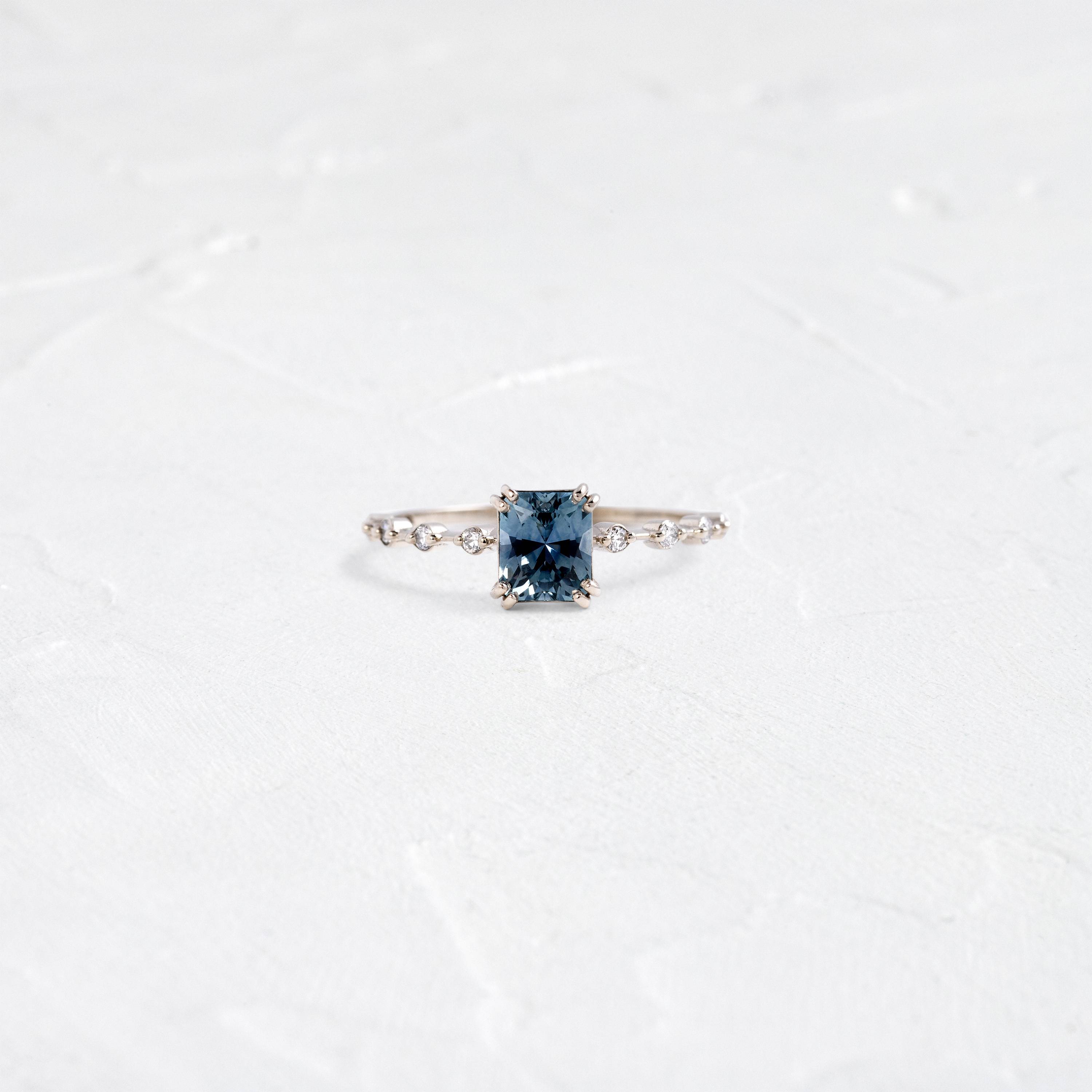 1ct Blue Montana Sapphire Ring - Elegant Distance Ring for Women - Perfect for Engagement, Wedding & Anniversary Gifts