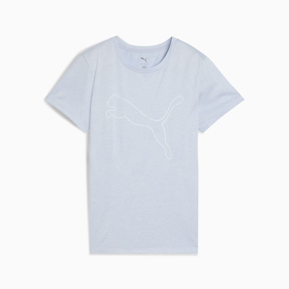 PUMA Women's Essentials Logo Blue T-Shirt - Soft Cotton Casual Tee for Everyday Wear, Gym & Street Style