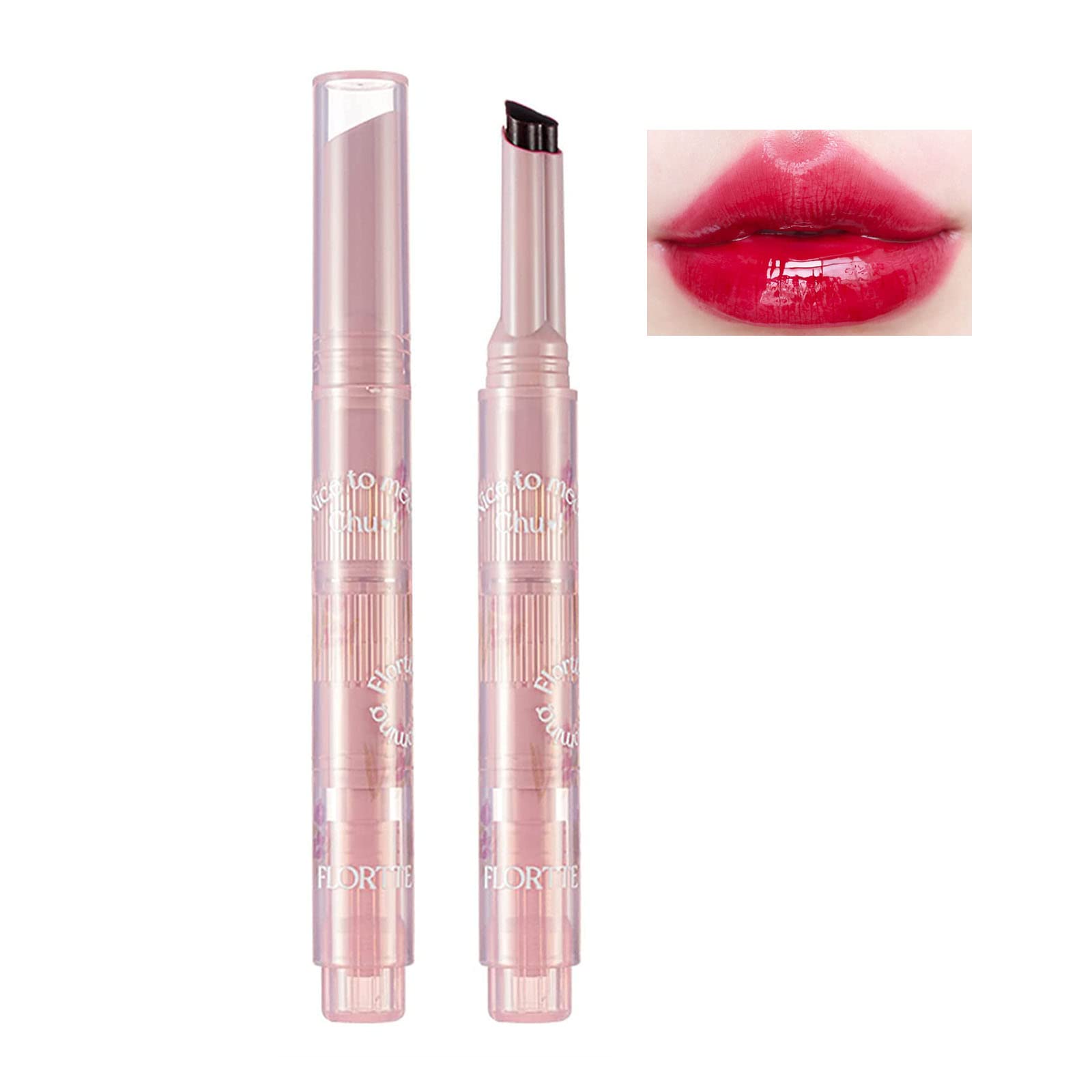 Flortte Jelly Lipstick - Long Lasting Hydrating Lipstick with Flower Heart Design (#10) - Perfect for Daily Wear, Date Night & Special Occasions