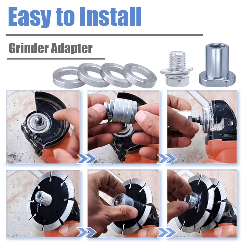 Mesee M14 Thread Quick Change Angle Grinder to Grooving Machine Adapter - Silver | Angle Grinder Slotter Conversion Head & Variable Slotting Tool Accessory | Perfect for Metalworking, Wood Carving & DIY Projects