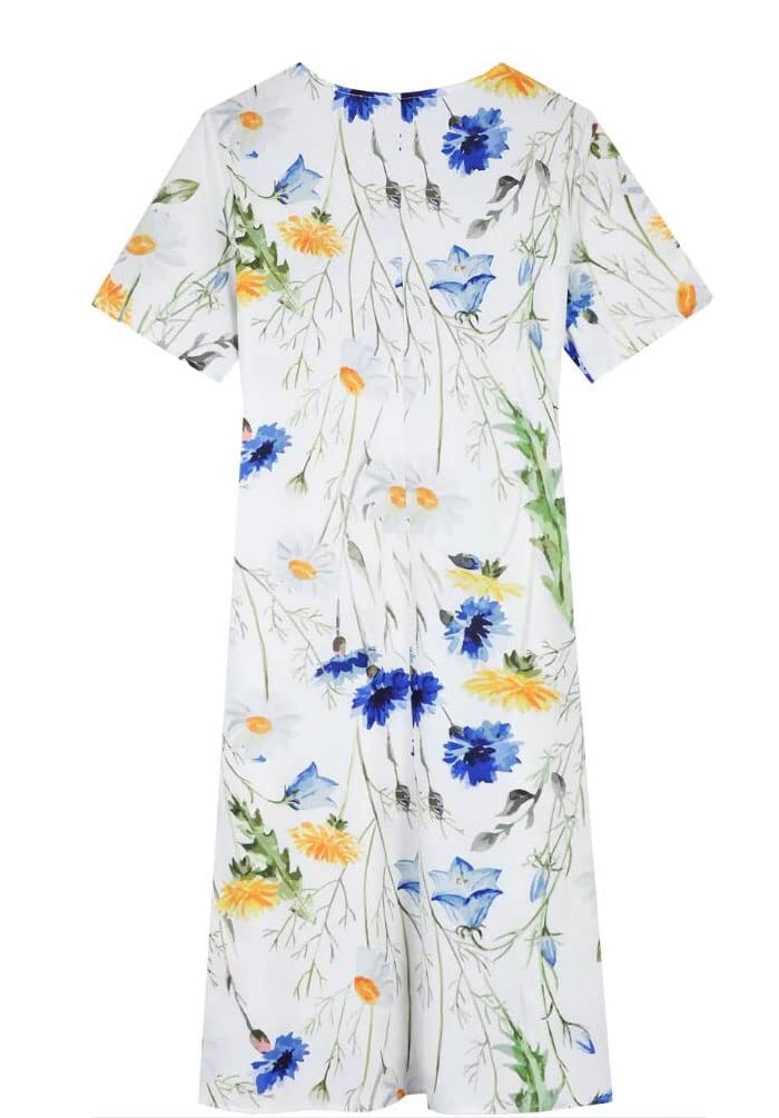 Deuyo Women's Casual Summer Midi Dresses - Elegant Flowy Dress for Mature Ladies | Perfect for Beach Vacations, Garden Parties & Brunch Dates