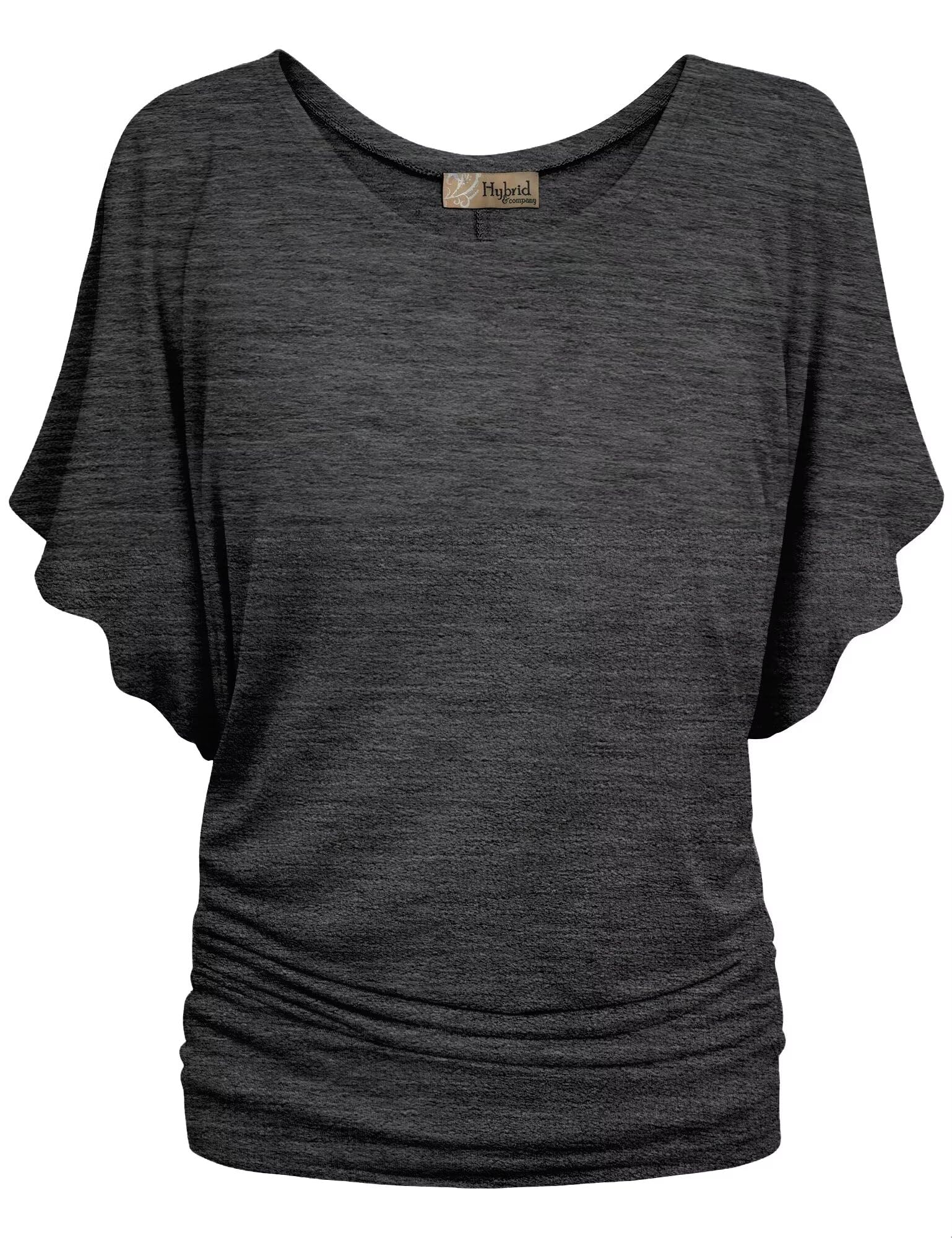Hybrid & Company Women's Super Comfy Boat Neck Dolman Top Shirt - Soft Stretchy Casual Blouse for Everyday Wear, Work & Weekend Outfits
