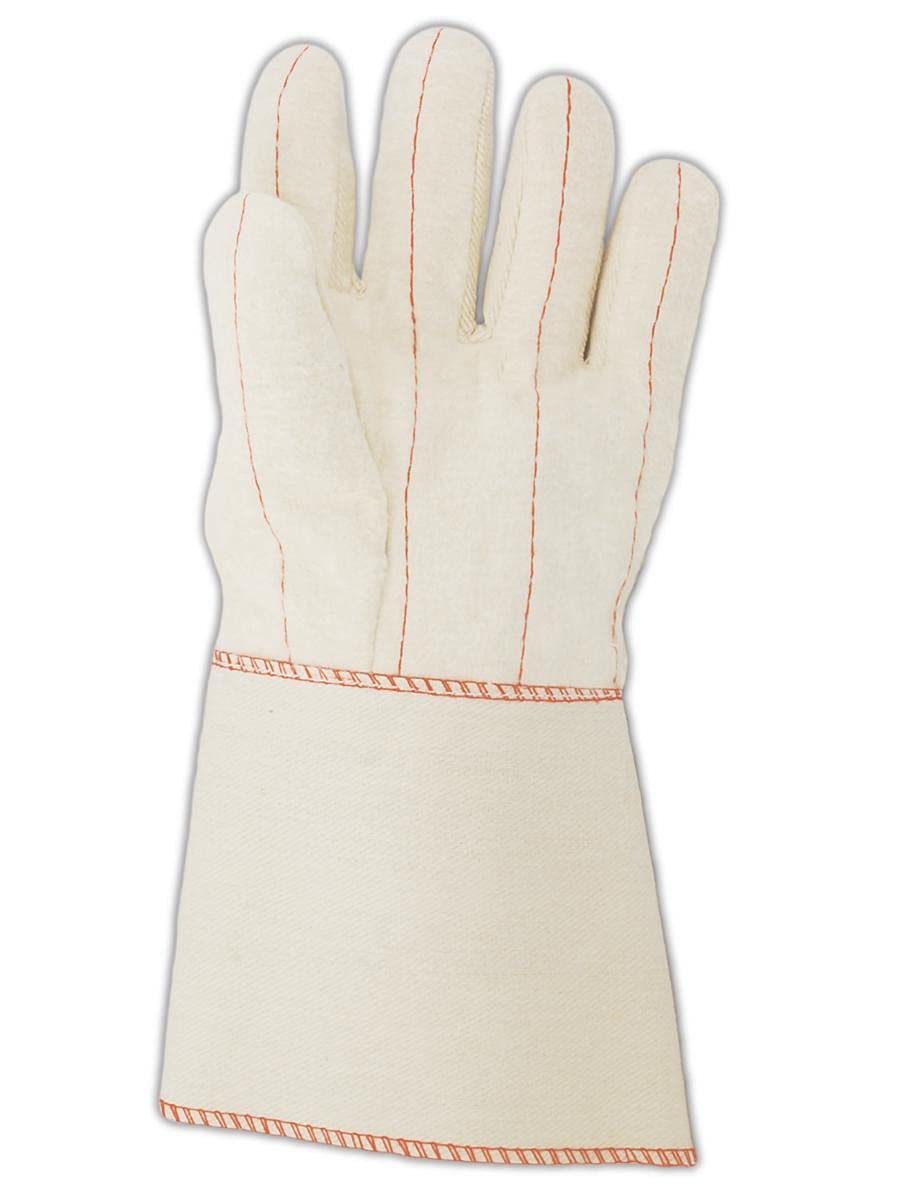 95KGT Heater Beater 20 oz. Cotton Canvas Hot Mill Gloves for Men - Large Size, Heat Resistant Work Gloves (Pack of 36) - Ideal for Welding, Foundry Work & High-Temperature Industrial Applications