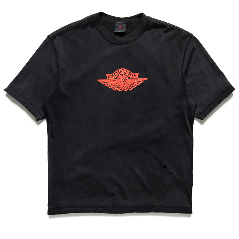 Jordan Rare Air Tee - Black/Chile Red Men's Basketball T-Shirt | Comfortable Cotton Fabric for Casual Wear & Street Style
