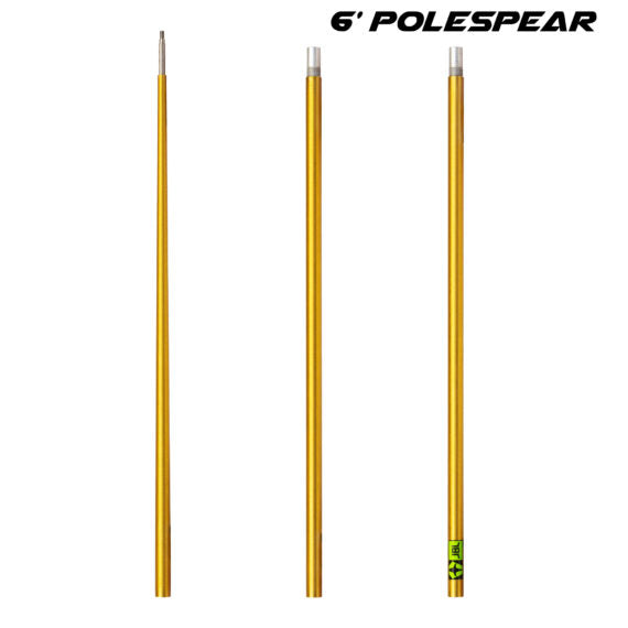 JBL 6-Foot Aluminum Travel Polespear for Spearfishing - Lightweight & Durable Underwater Hunting Gear for Ocean, Beach, and Boat Adventures