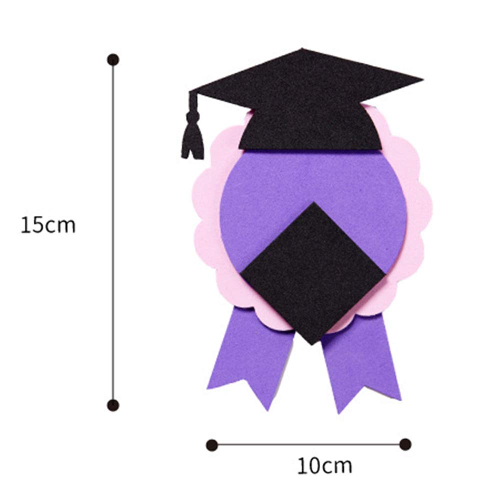 6-Piece Graduation DIY Kit - Handmade Medal Award Supplies, Graduation Hat Ribbon for Kids - Perfect for School Ceremonies, Parties & Craft Projects