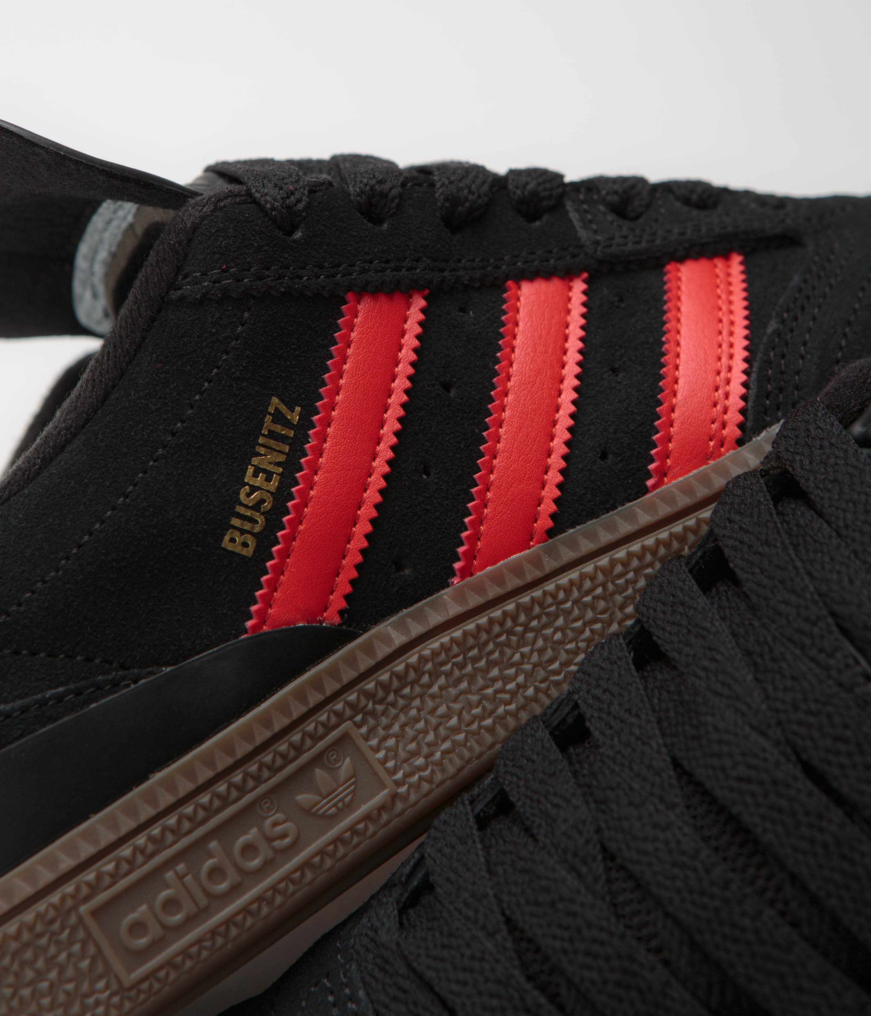 Adidas Busenitz Skate Shoes for Men - Core Black / Red / Gum5 Sole - Lightweight & Durable Sneakers for Street Skating & Casual Wear
