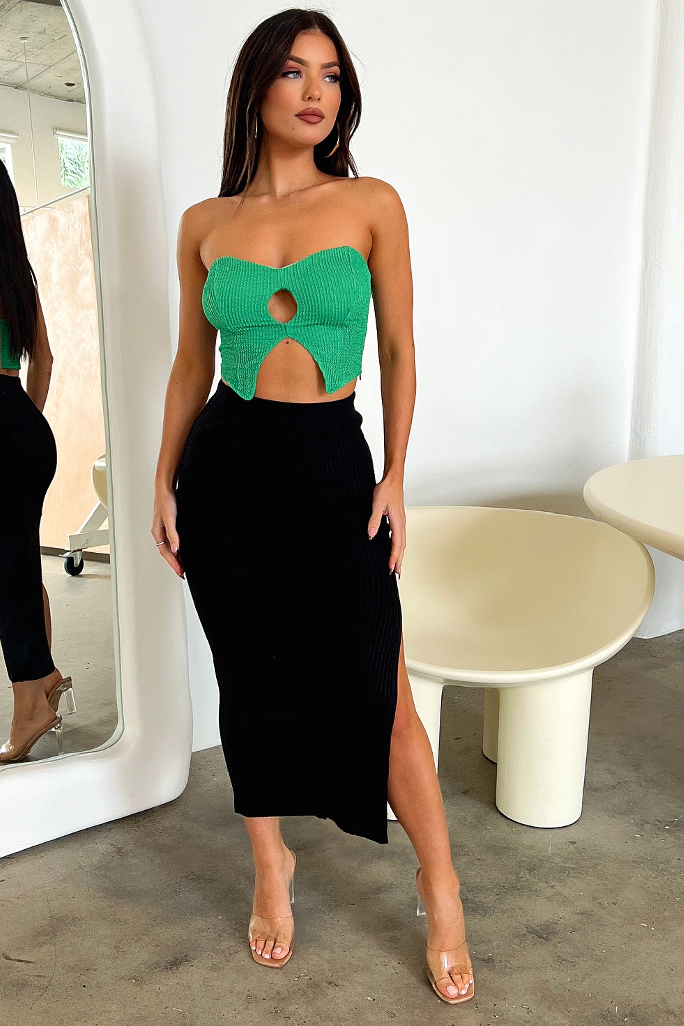 Kelsey Crop Top in Green - Stylish & Comfortable Women's Fashion for Casual Wear, Outfits & Summer Outings