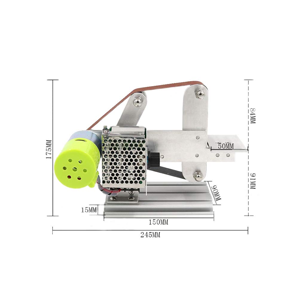 Electric Belt Sander Machine 360W 110V - DIY Mini Bench Grinder for Polishing, Sanding & Sharpening | Perfect for Woodworking, Metalworking & Home Projects