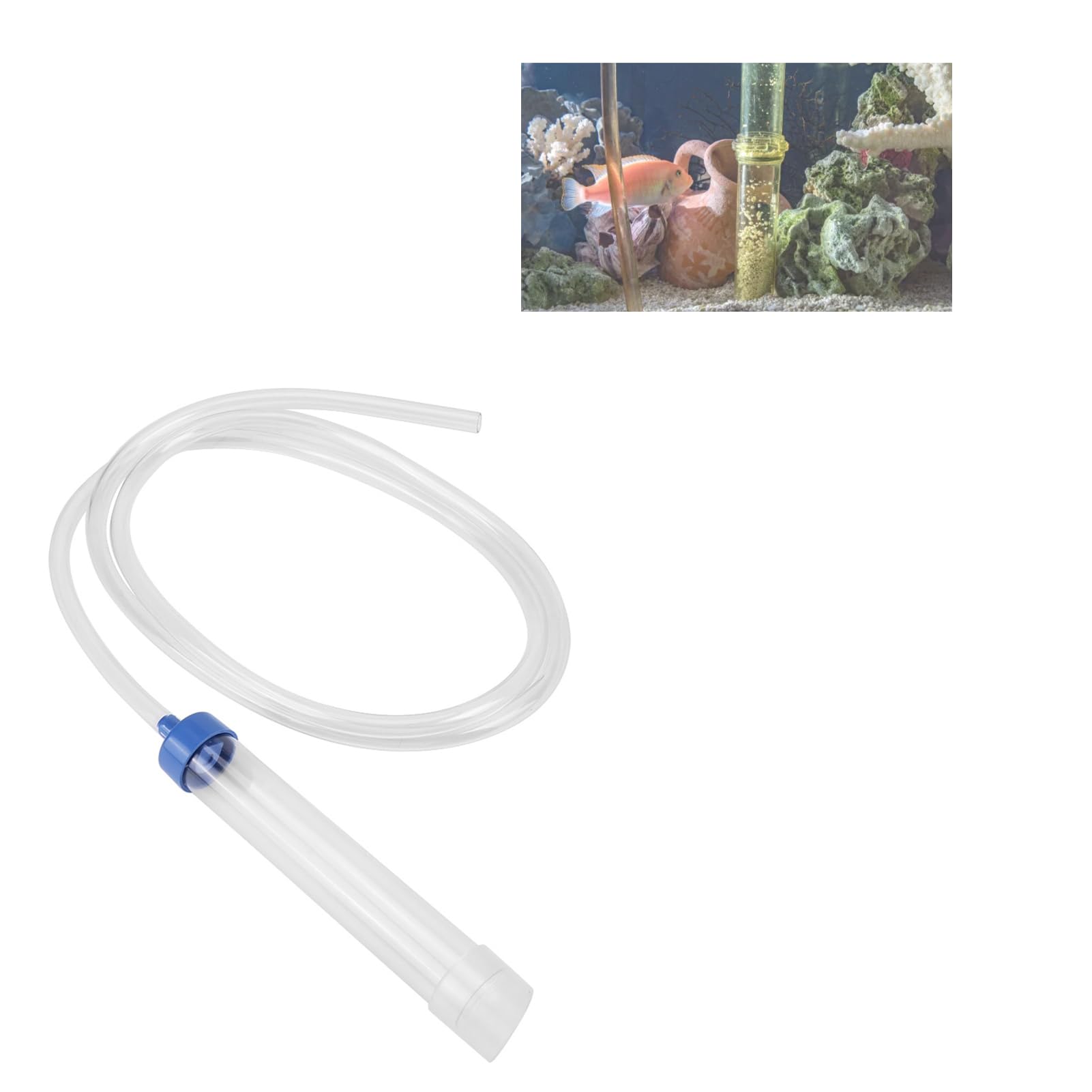 KUIDAMOS Aquarium Gravel Cleaner & Water Changer - Manual Siphon Vacuum for Fish Tank Maintenance, Easy Water Drain & Gravel Cleaning Tool - Perfect for Freshwater & Saltwater Tanks, Aquarium Cleaning & Water Changes