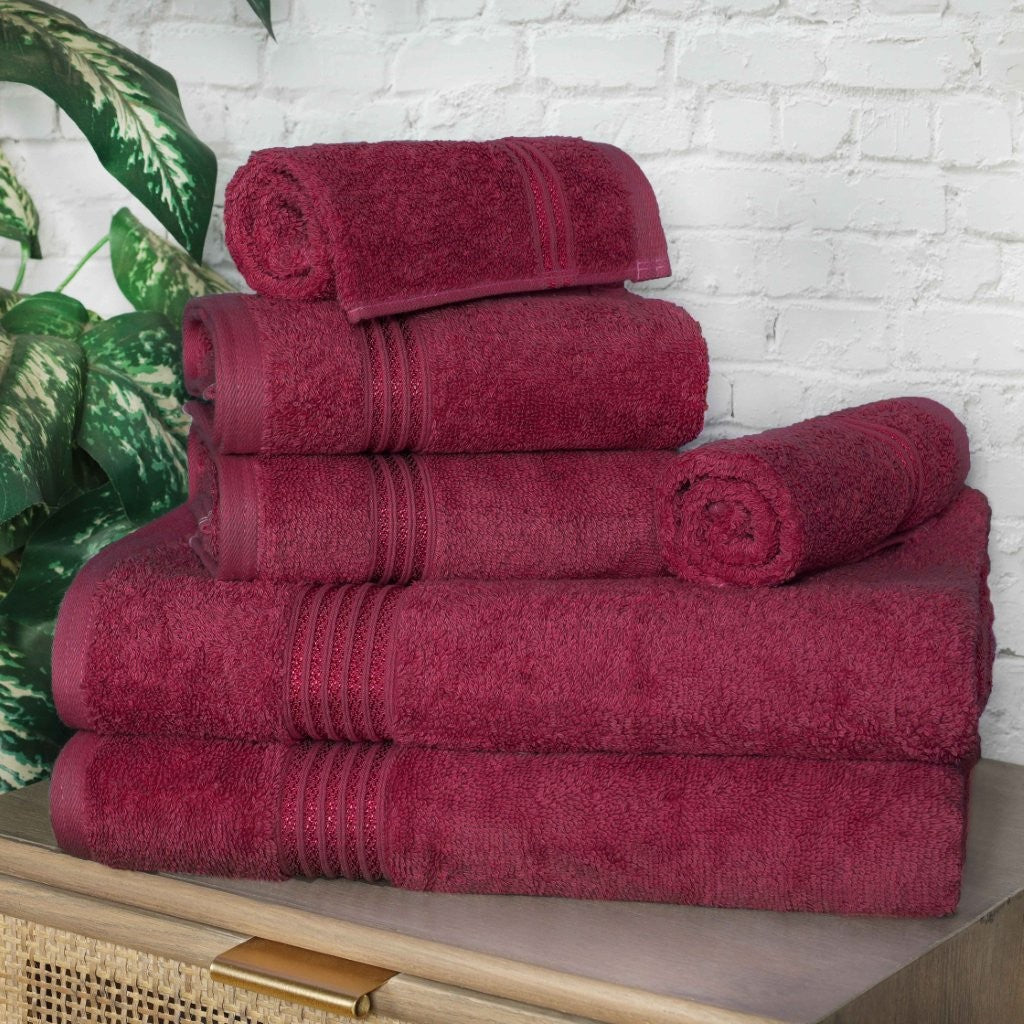 Premium 6-Piece Egyptian Cotton Towel Set - Ultra Soft, Highly Absorbent Bath Towels for Spa, Hotel & Luxury Home Use