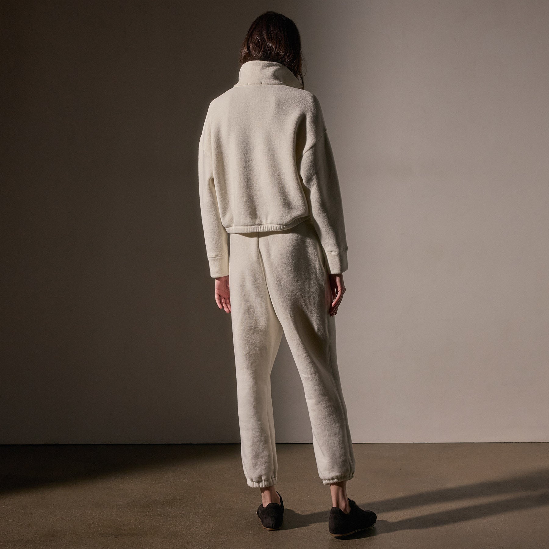 Cozy Half Zip Sweatshirt for Women - Soft Ivory Pullover Fleece Top | Perfect for Casual Outfits, Lounge Wear & Fall Layering