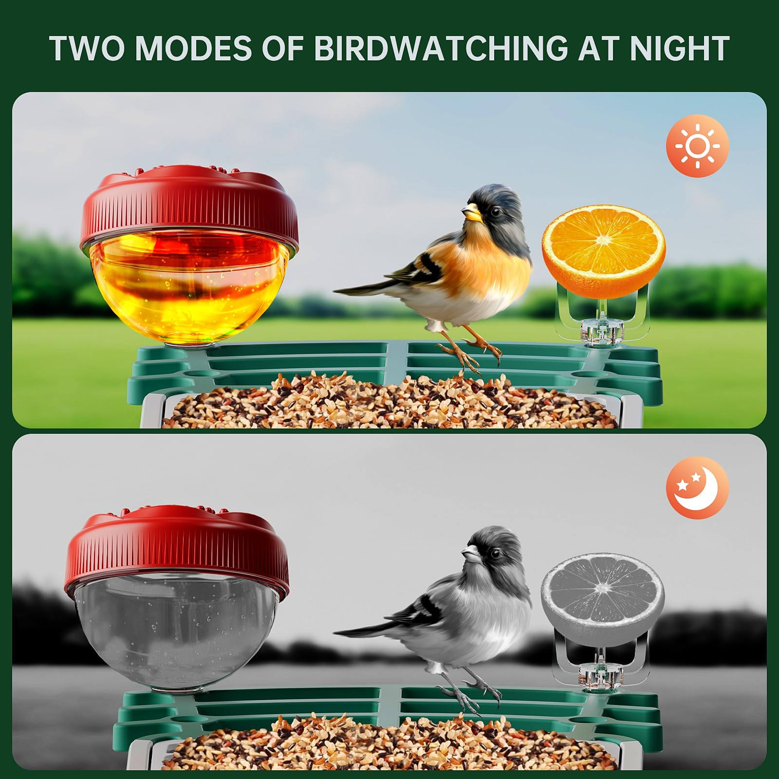 Smart Bird Feeder with Camera - Solar Powered 2.5K HD Auto Capture & AI Identification, Squirrel Proof Outdoor Birdhouse for Hummingbirds | Perfect Bird Watching Gift for Nature Lovers | Ideal for Backyard, Garden & Wildlife Observation
