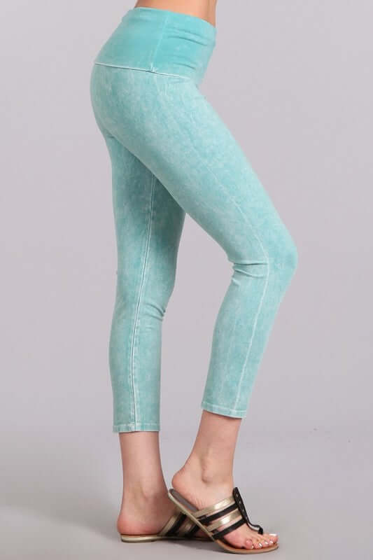 Easy Fit USA Cotton Capri Leggings - Made in USA - Comfortable Stretchy Yoga Pants for Women, Workout & Lounge Wear