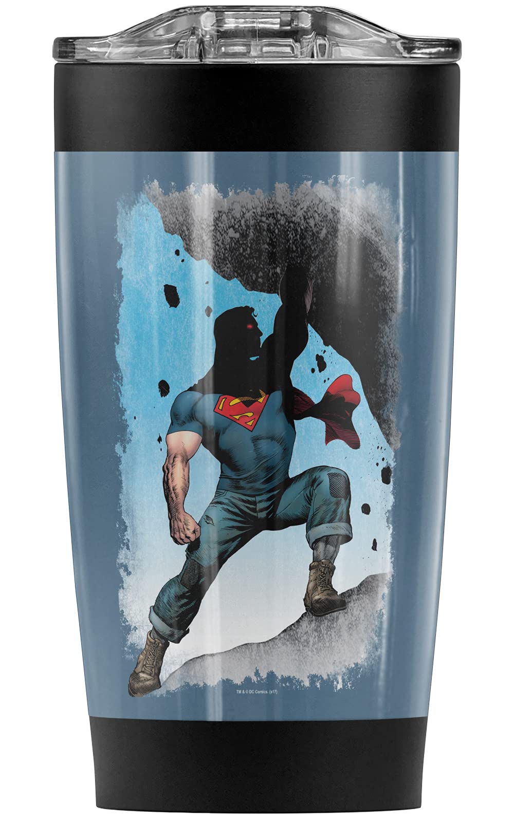Superman Action Comics #1 Stainless Steel Tumbler 20oz - Vacuum Insulated Coffee Travel Mug with Leakproof Lid - Keeps Hot & Cold for Hours - Perfect for Office, Gym, Camping & Commuting