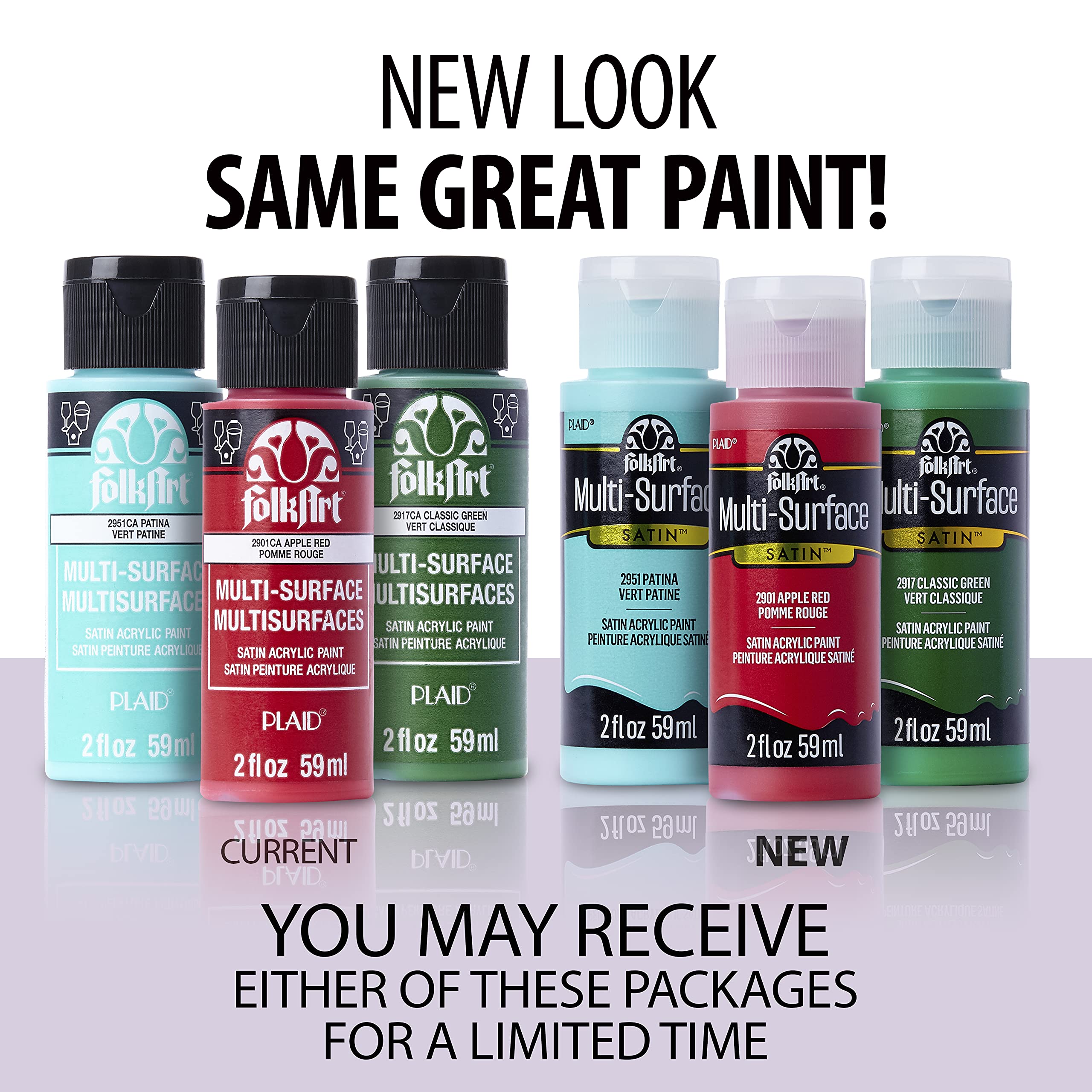 FolkArt Multi-Surface Glitter Paint - 2 oz Sequin Silver - Perfect for DIY Crafts, Home Decor, and Holiday Projects
