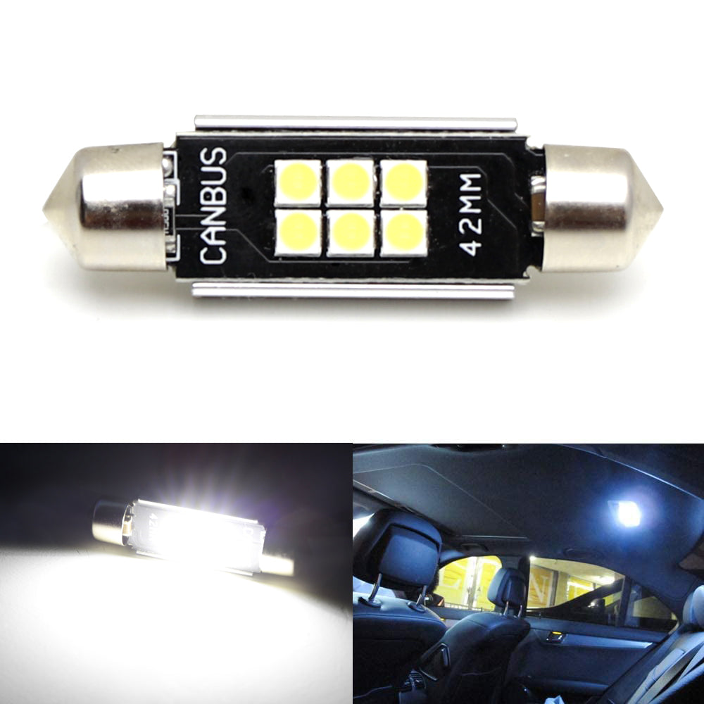 1pc HID White 8 SMD Error-Free 578 2112 6411 LED Dome Trunk Cargo Light Bulb - Perfect for Car Interior, Truck Bed & RV Lighting Upgrades