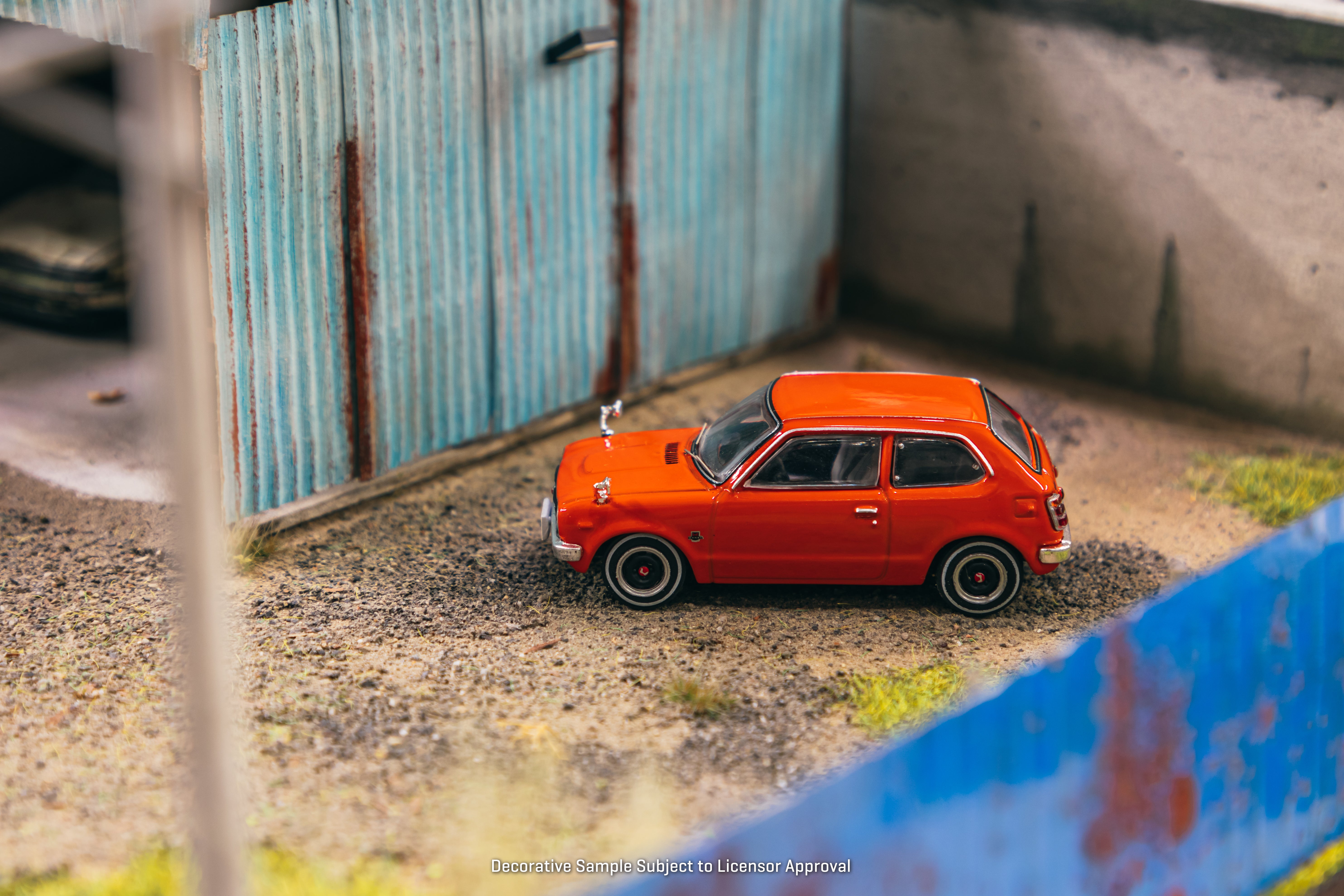 J Collection x Tarmac Works 1/64 Scale Honda Civic (SB1) Orange Diecast Model Car - COLLAB64 Series for Collectors & Racing Enthusiasts - Perfect for Display, Gifts & Diorama Scenes
