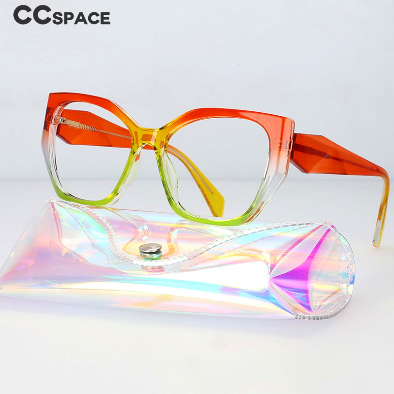 CCspace Women's Full Rim Irregular TR90 Titanium Reading Glasses 1459 - Lightweight & Durable Eyewear for Reading, Office Work, and Computer Use